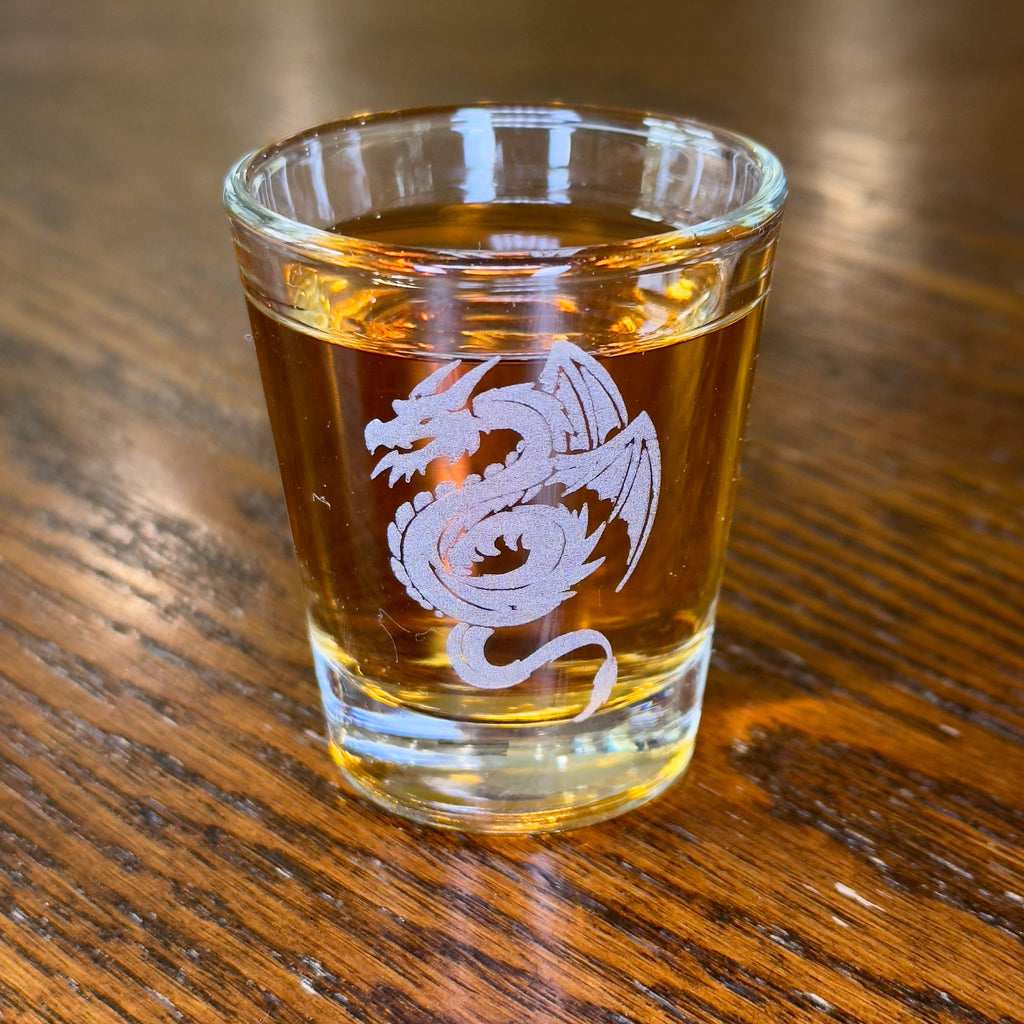 2oz Flying Dragon SHOT GLASS