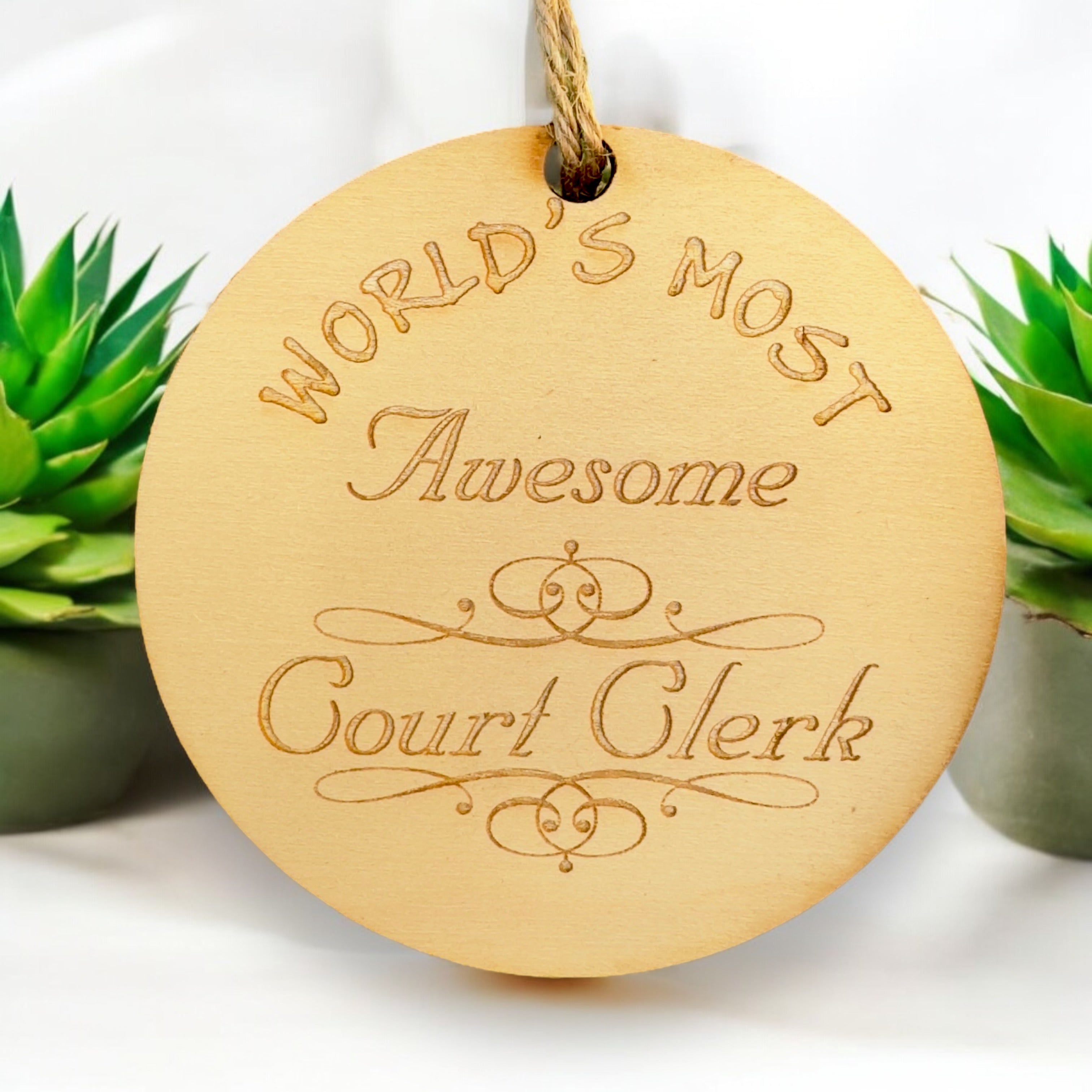 Worlds most Awesome Court Clerk - Ornament