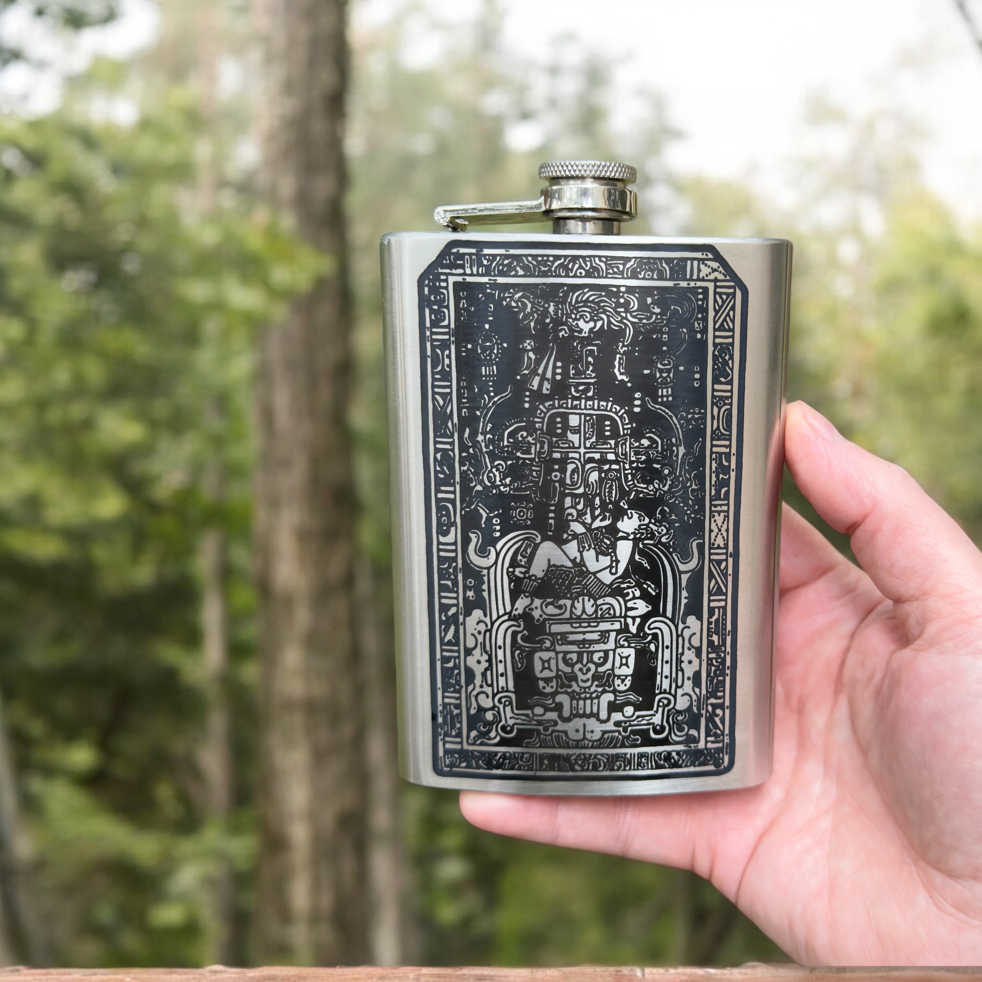 8oz Mayan Astronaut Stainless Steel Flask
