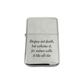 Lighter -  Despise not death but welcome it Marcus Aurelius Chrome