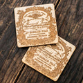 Mermaid Tears Coaster Set of two 4x4in Raw Wood