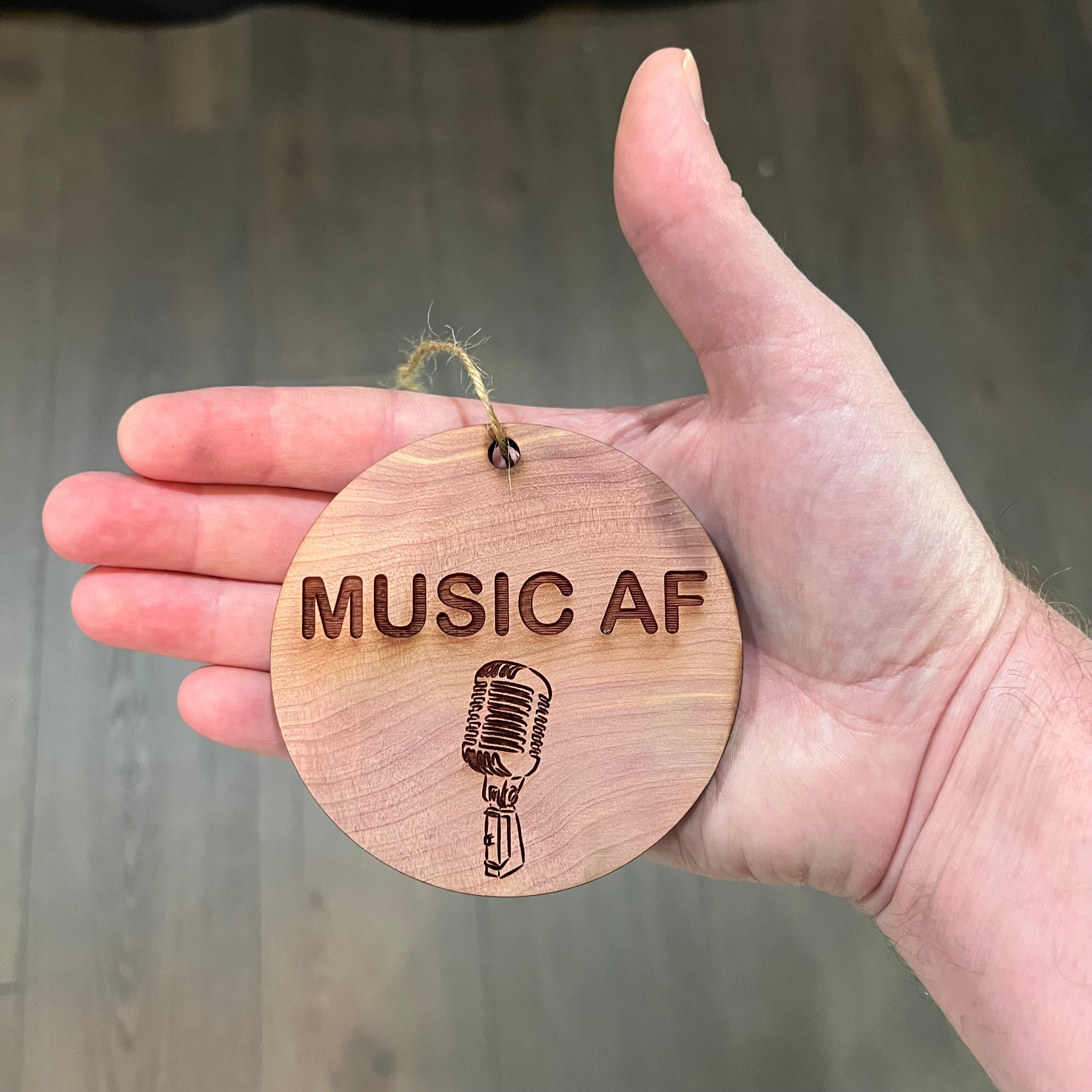 Music AF - Cedar Ornament