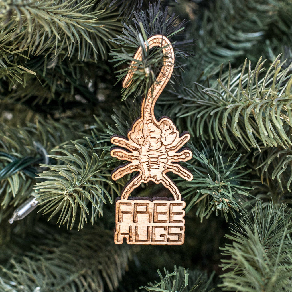 Ornament - Free Hugs - Raw Wood 1x4in