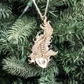 Ornament - Koi - Raw Wood 2x4in