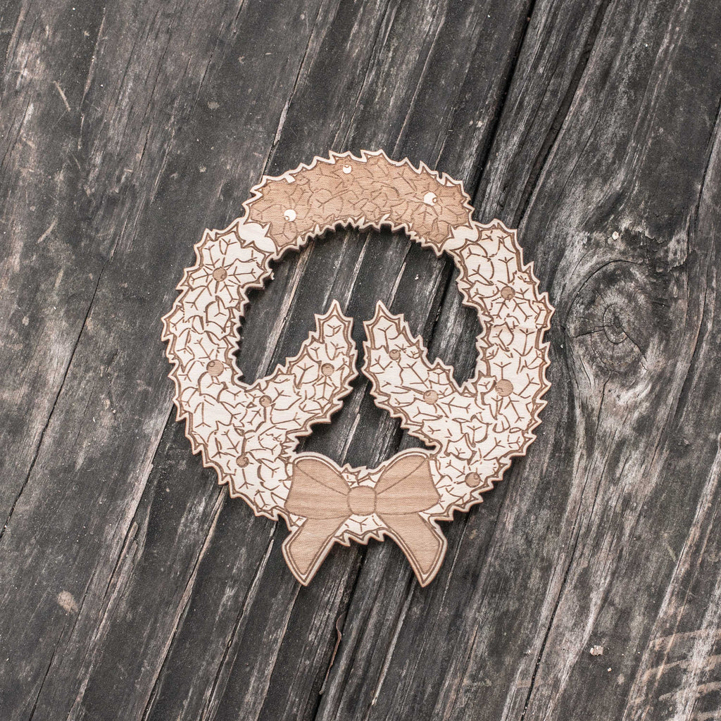 Ornament - OverWreath - Raw Wood 4x4in