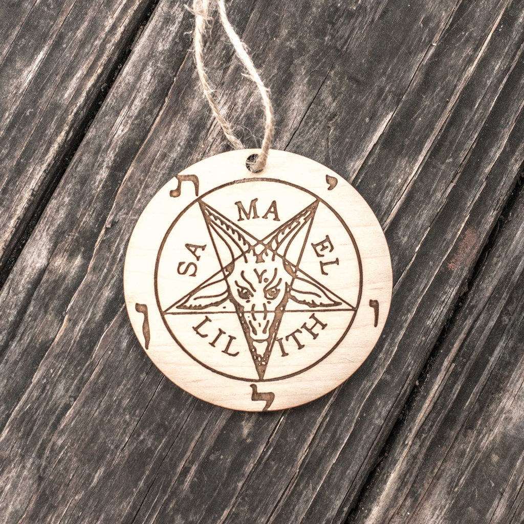 Ornament - Samael - Lilith - Raw Wood 3x3in