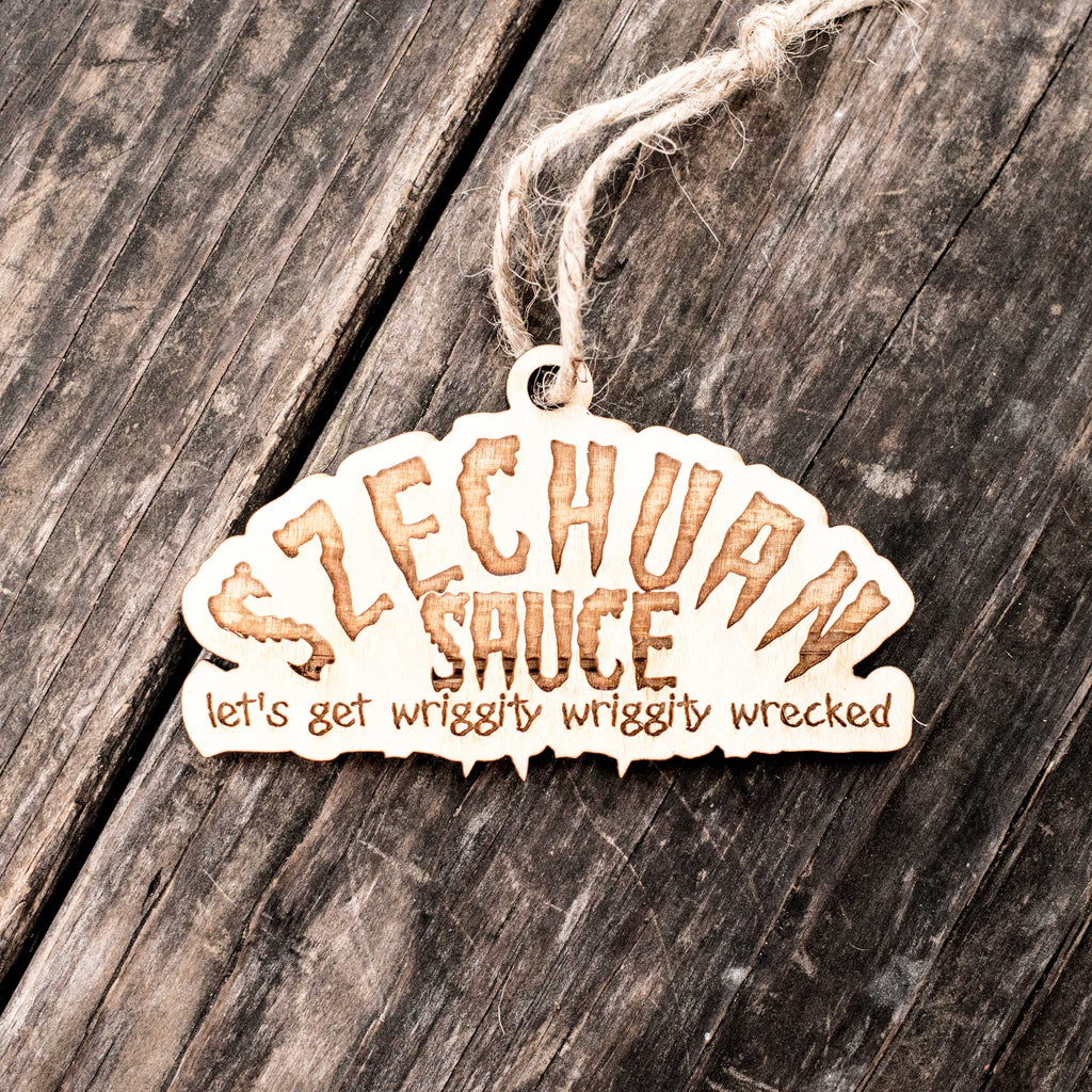 Ornament - Szechuan Sauce - Raw Wood 2x4in