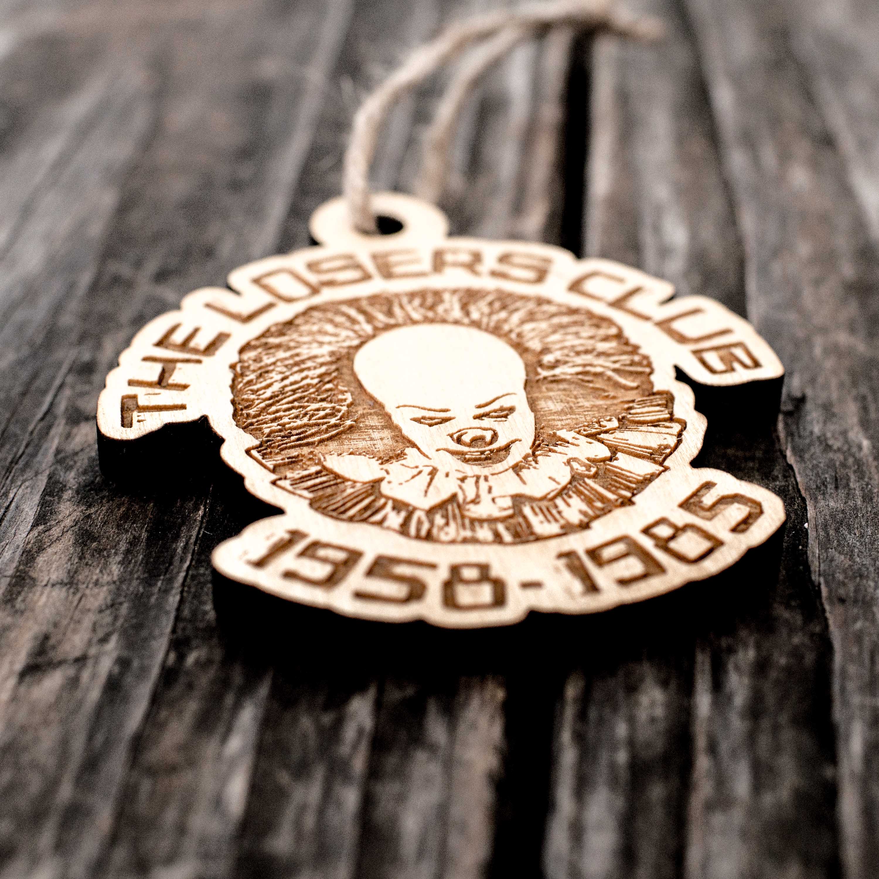 Ornament - The Losers Club - Raw Wood 3x3in