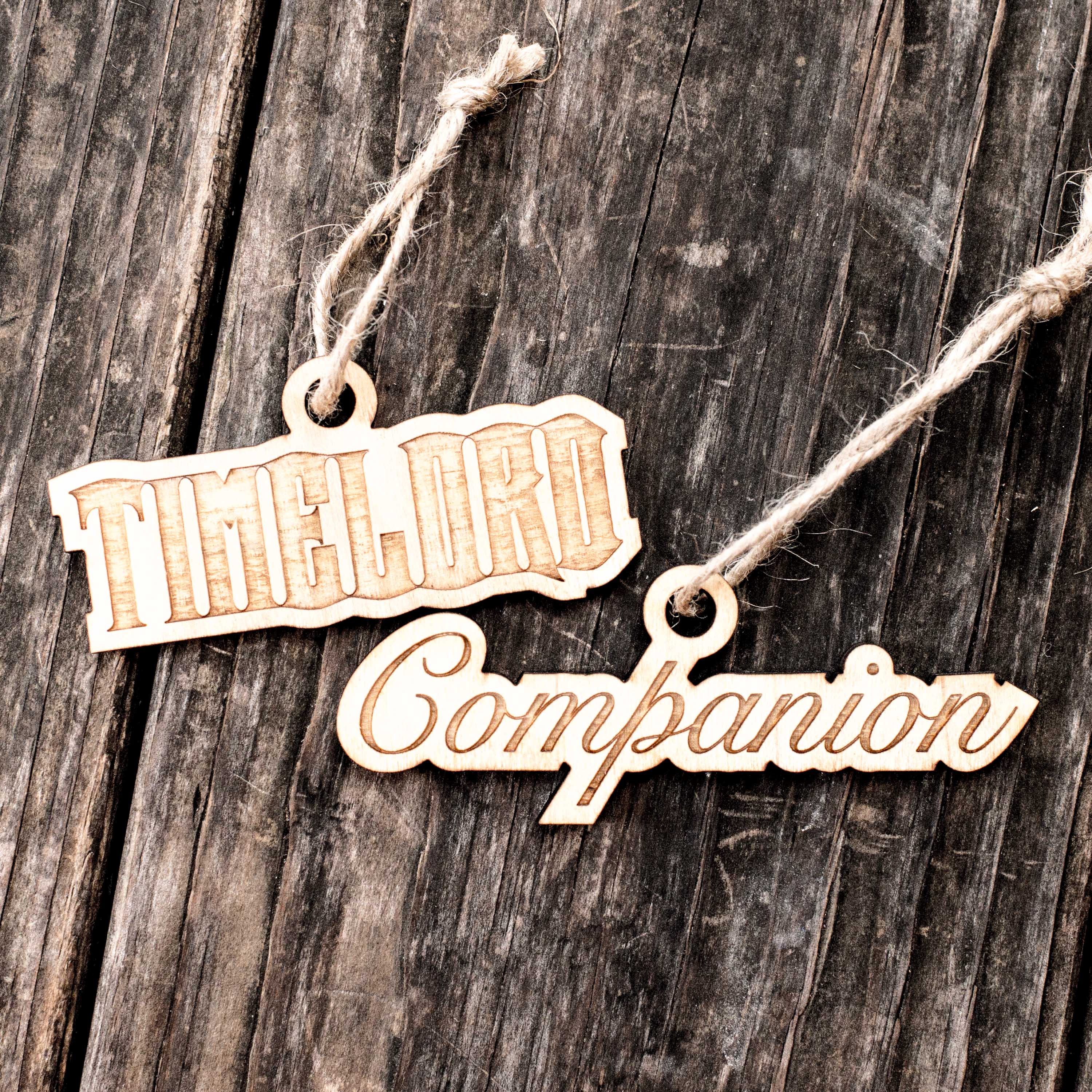 Ornament - Timelord - Companion - Set Raw Wood 1x4in