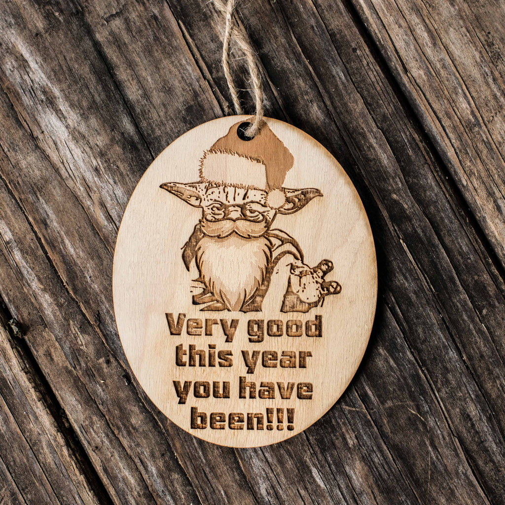 Ornament - Very Good This Year - Raw Wood 4x3in