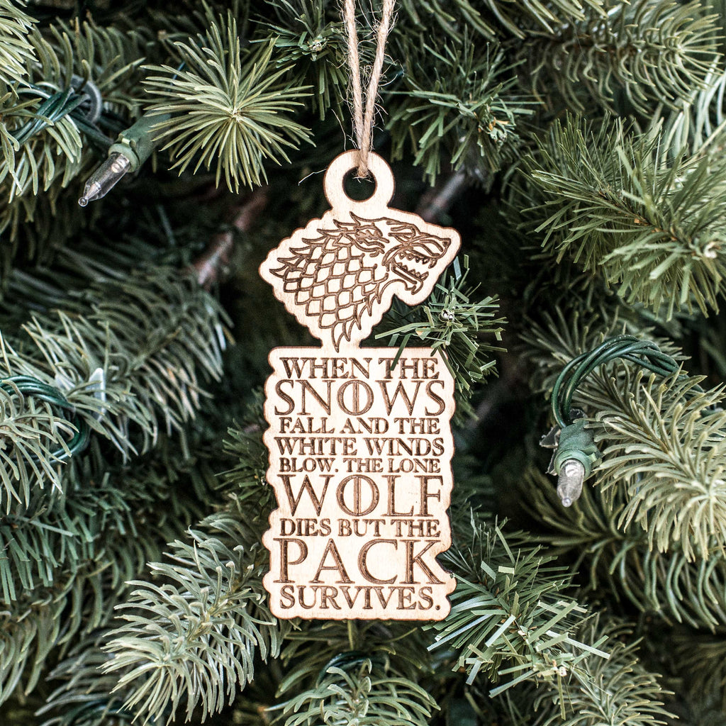 Ornament - When the Snows Fall - Raw Wood 2x4in