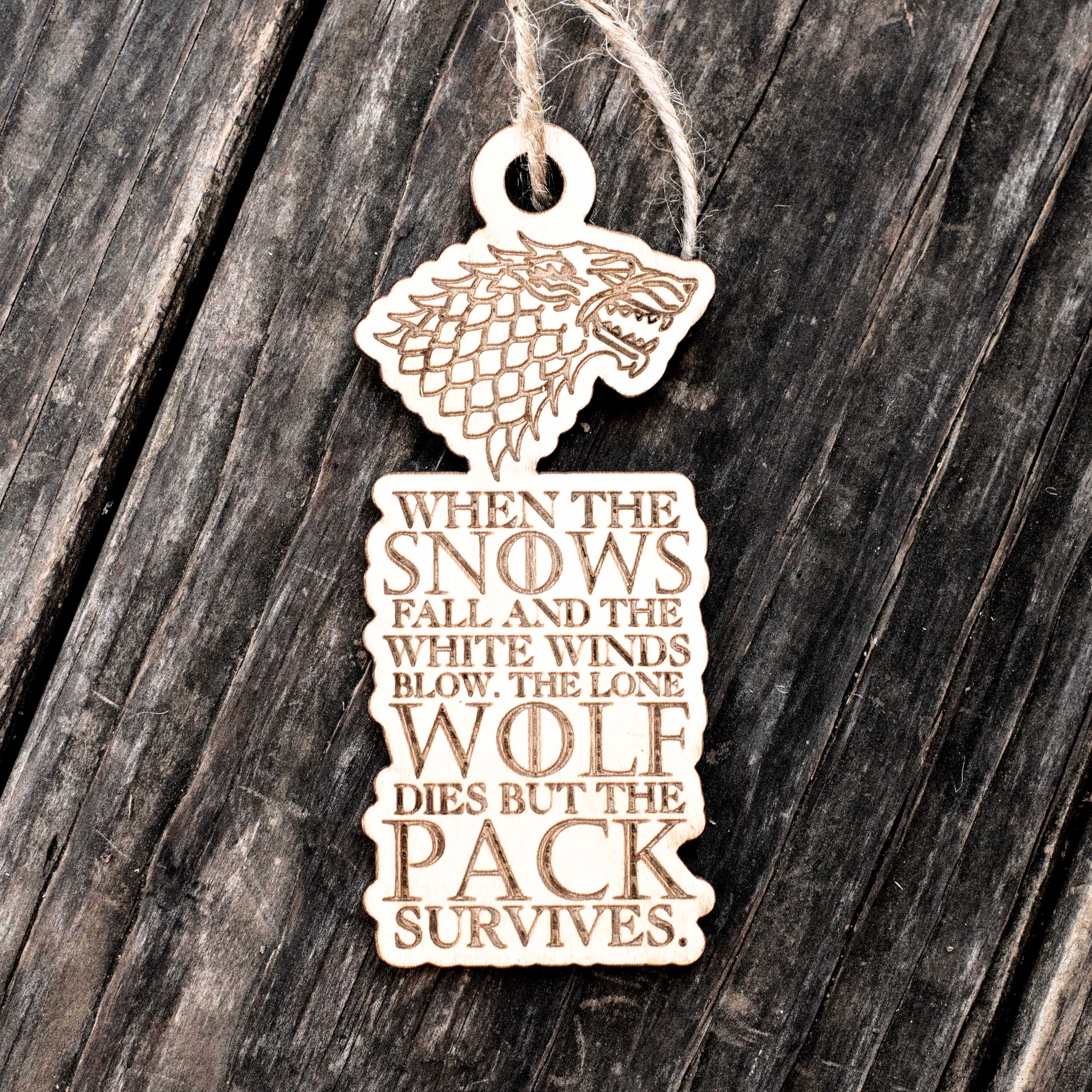 Ornament - When the Snows Fall - Raw Wood 2x4in