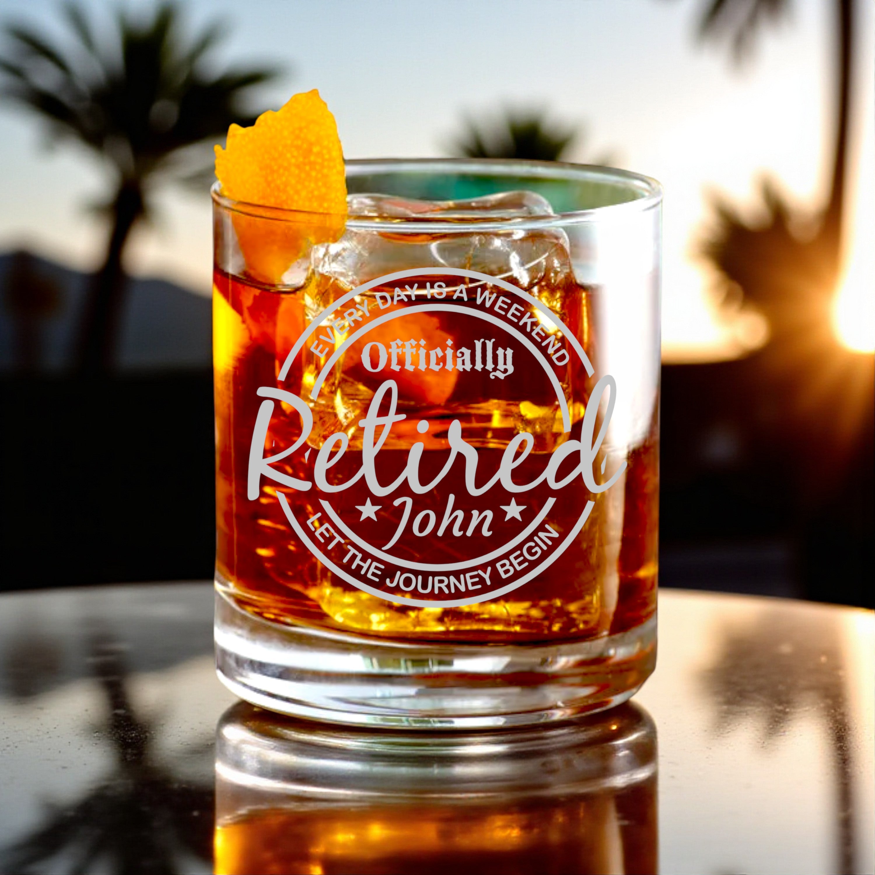Glass - CUSTOM - PERSONALIZED - Retired Every day is A Weekend