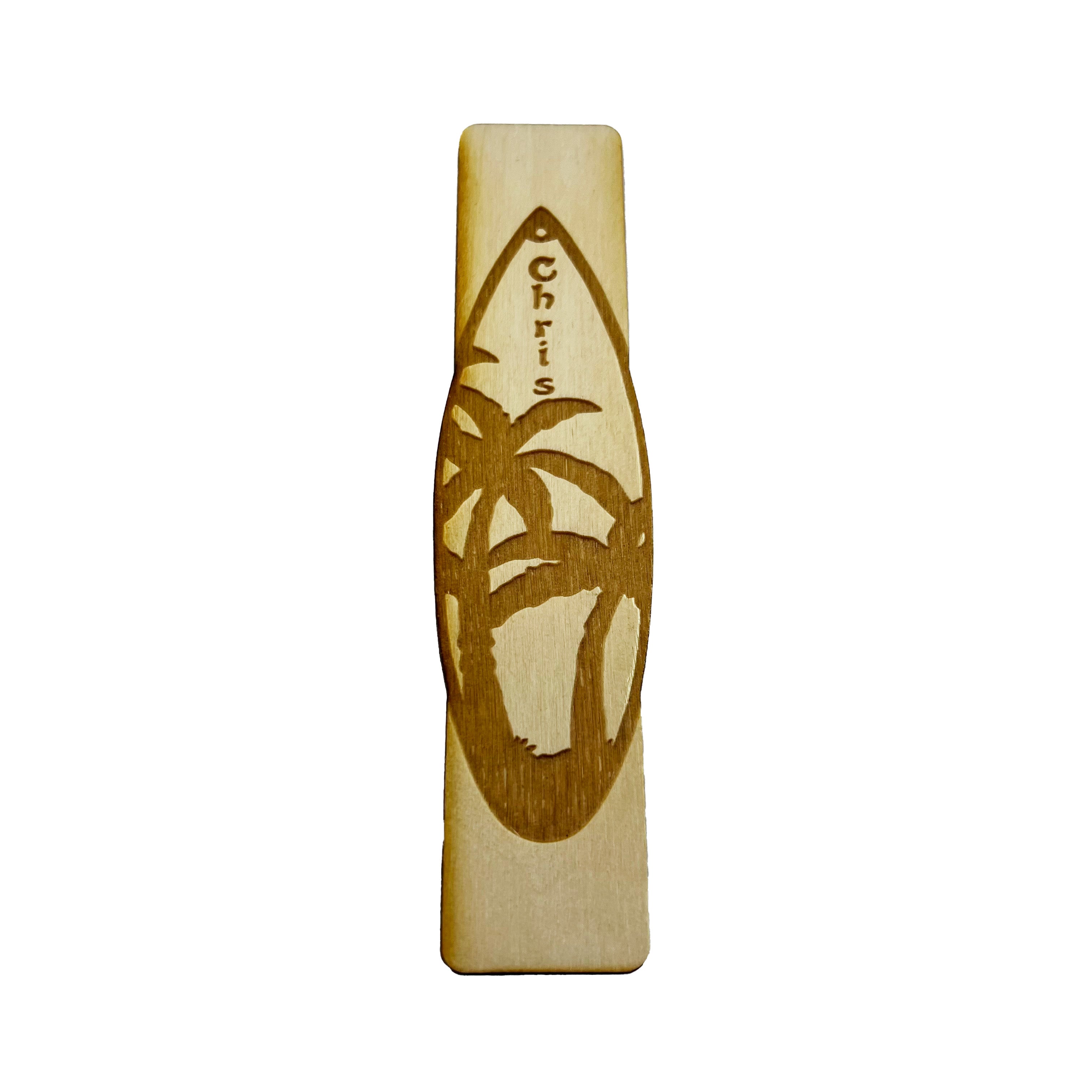 Bookmark - Personalized Palm Tree Surfboard - Bookmark