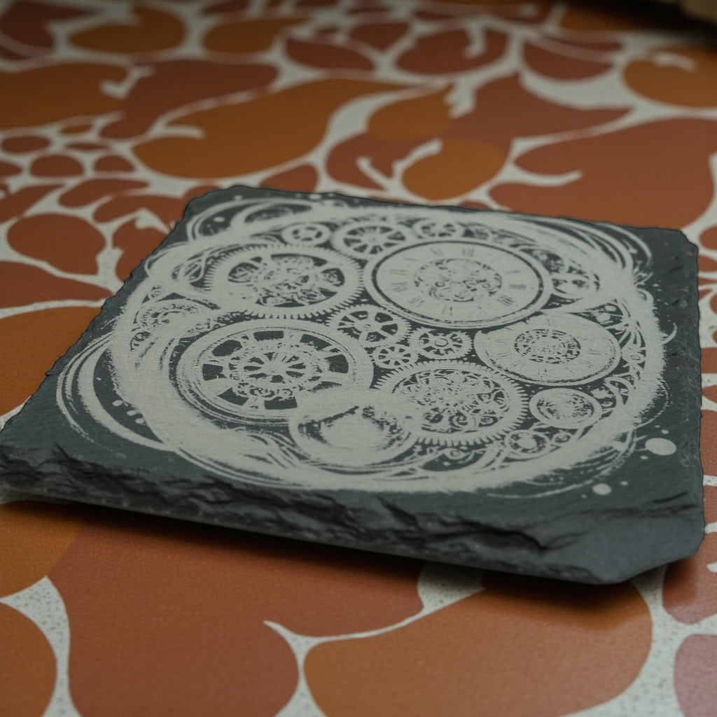 Coaster - Slate - Arcane Timepiece - SET OF 2