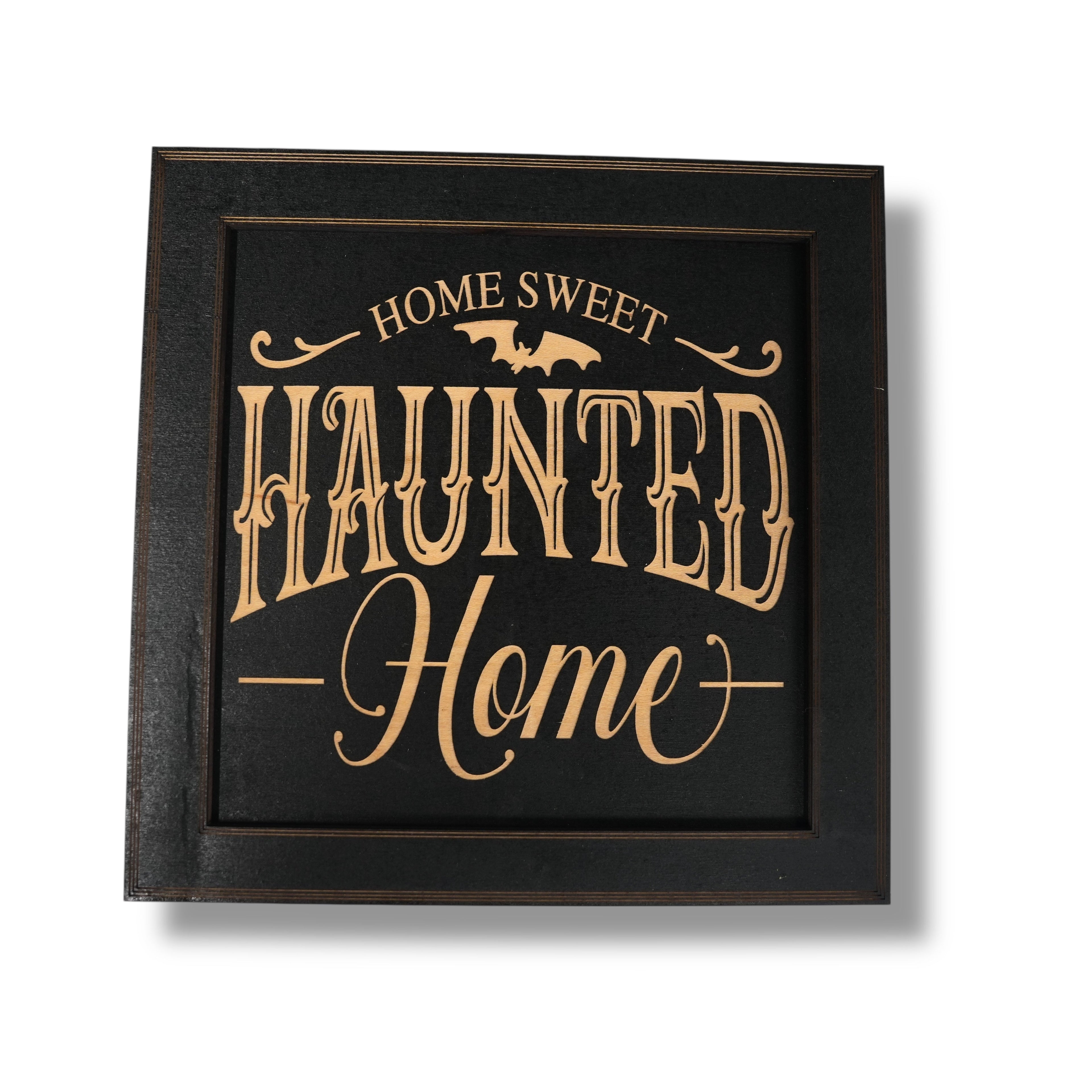 Framed Art - Home Sweet Haunted Home - Halloween