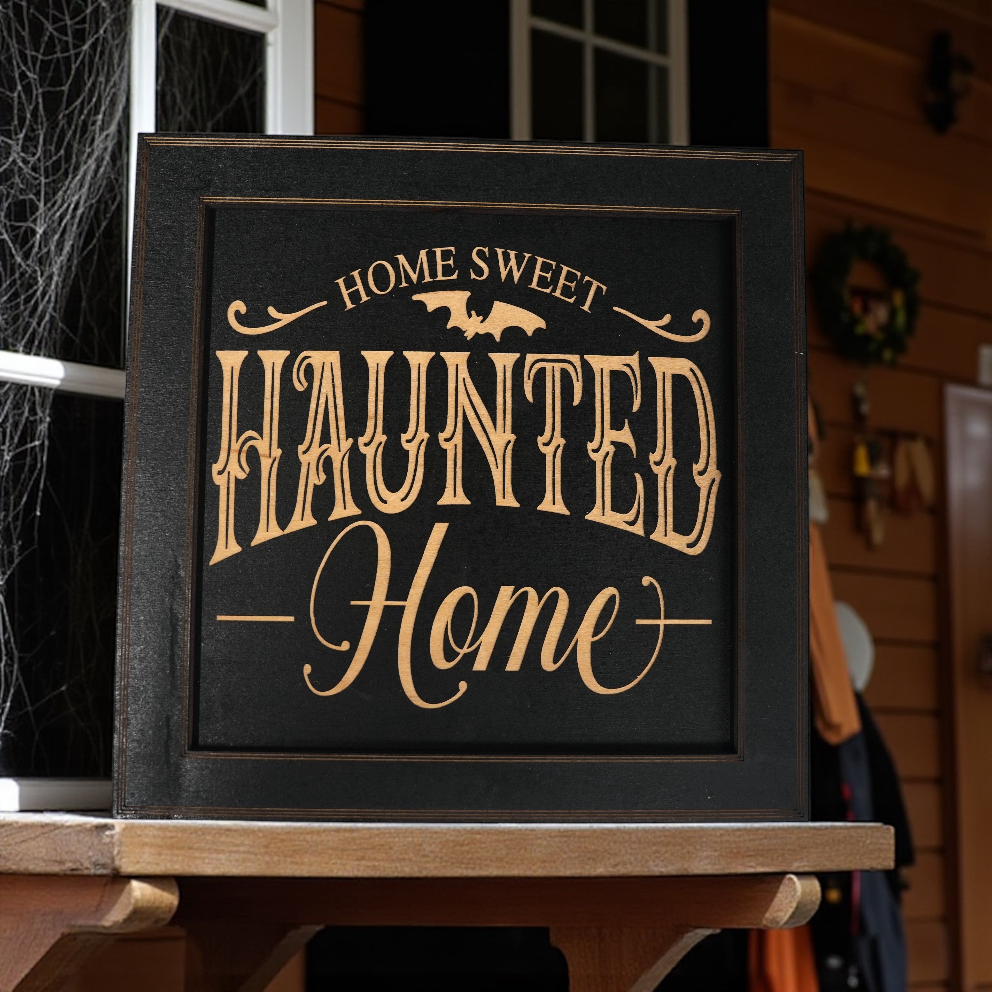 Framed Art - Home Sweet Haunted Home - Halloween
