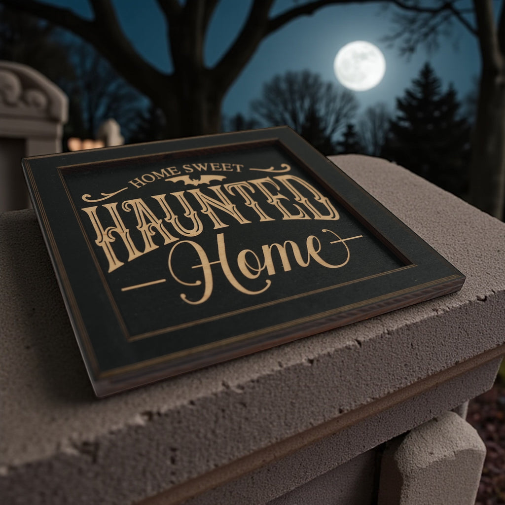 Framed Art - Home Sweet Haunted Home - Halloween