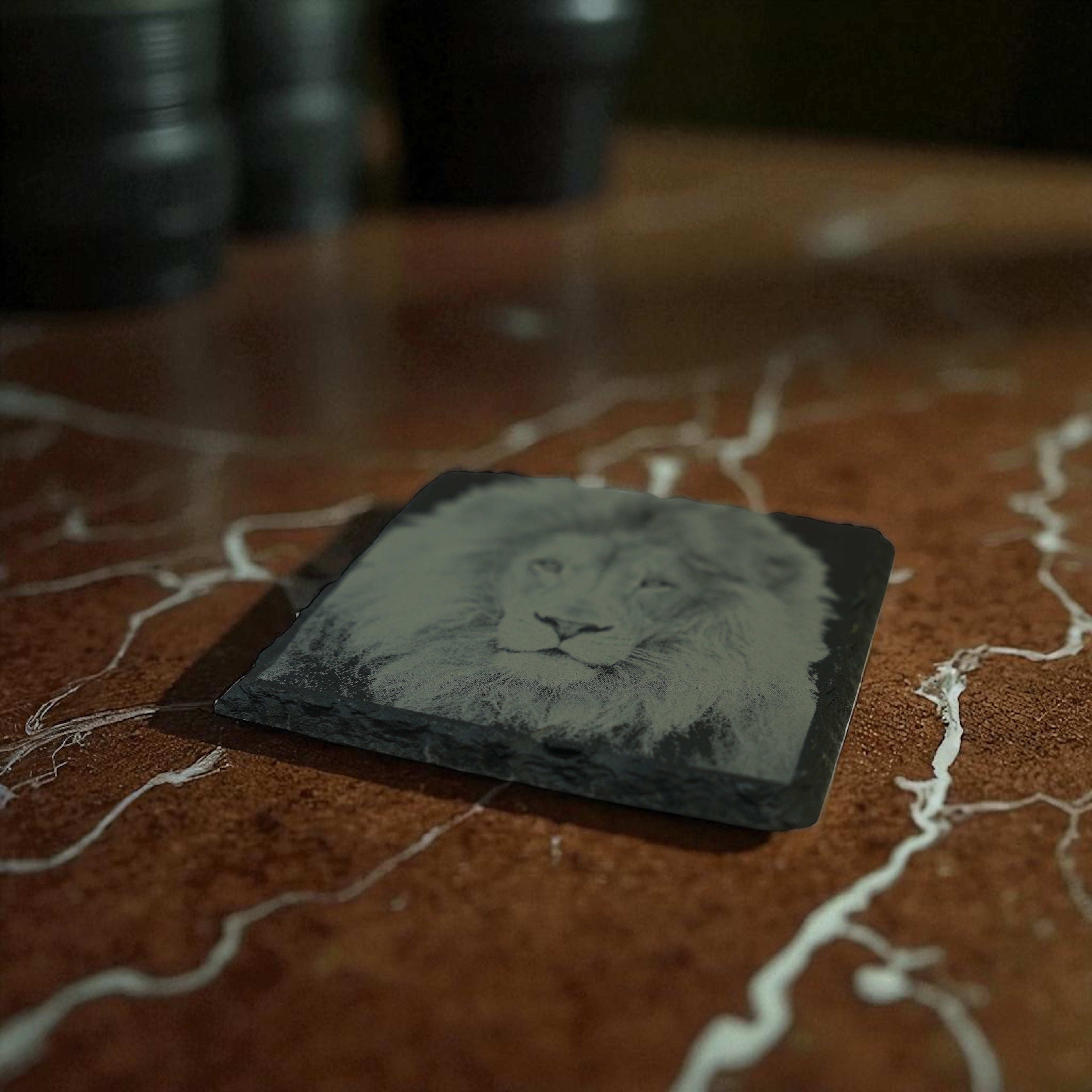 Coaster - Slate - Lion - SET OF 2