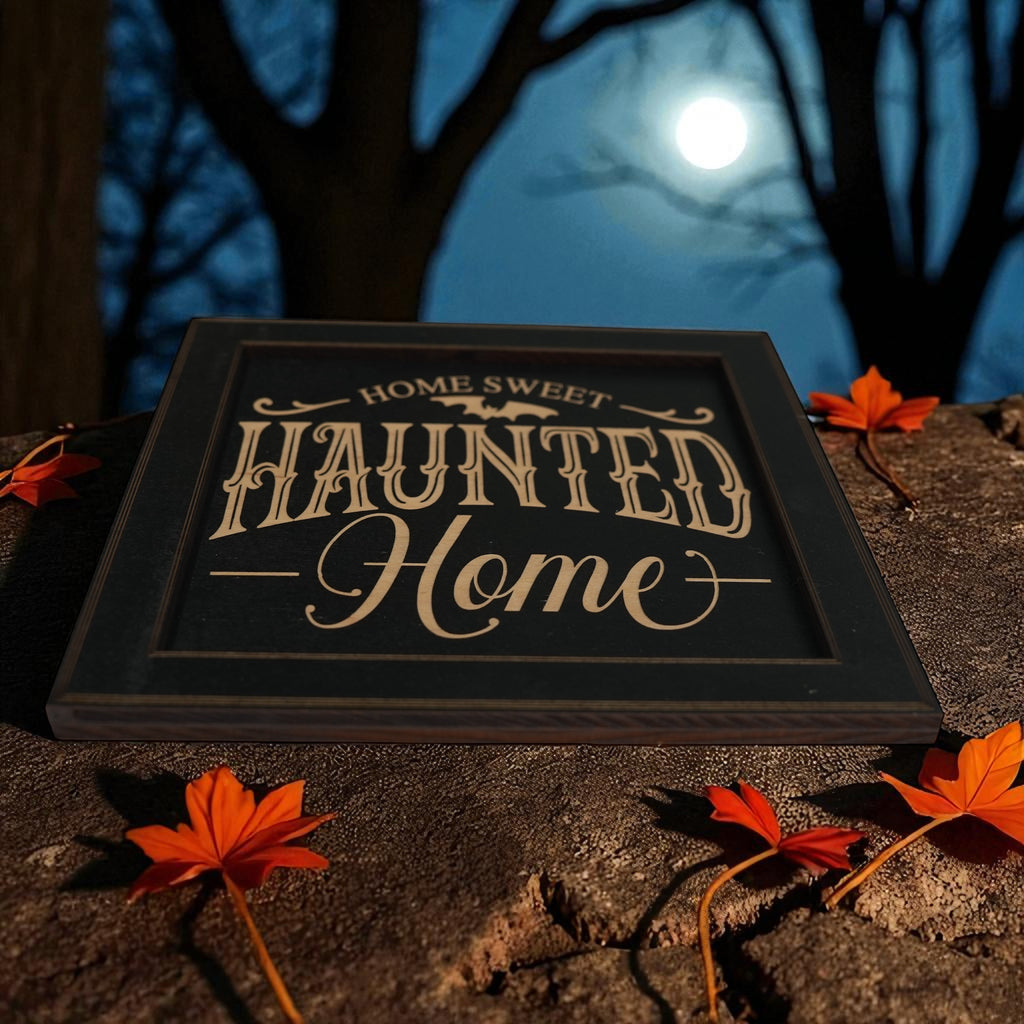 Framed Art - Home Sweet Haunted Home - Halloween