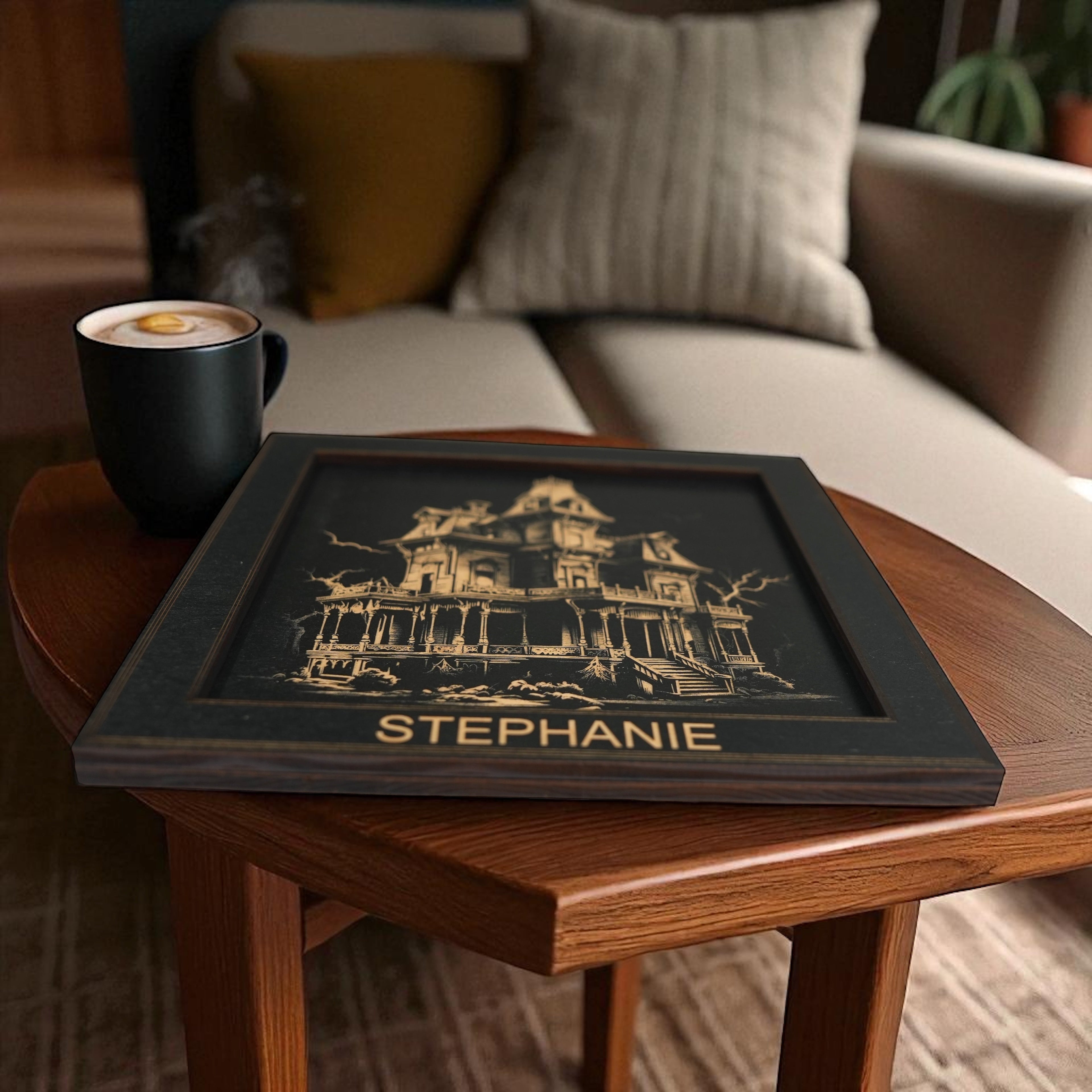 Framed Art - PERSONALIZED - CUSTOM - Haunted Mansion - Halloween