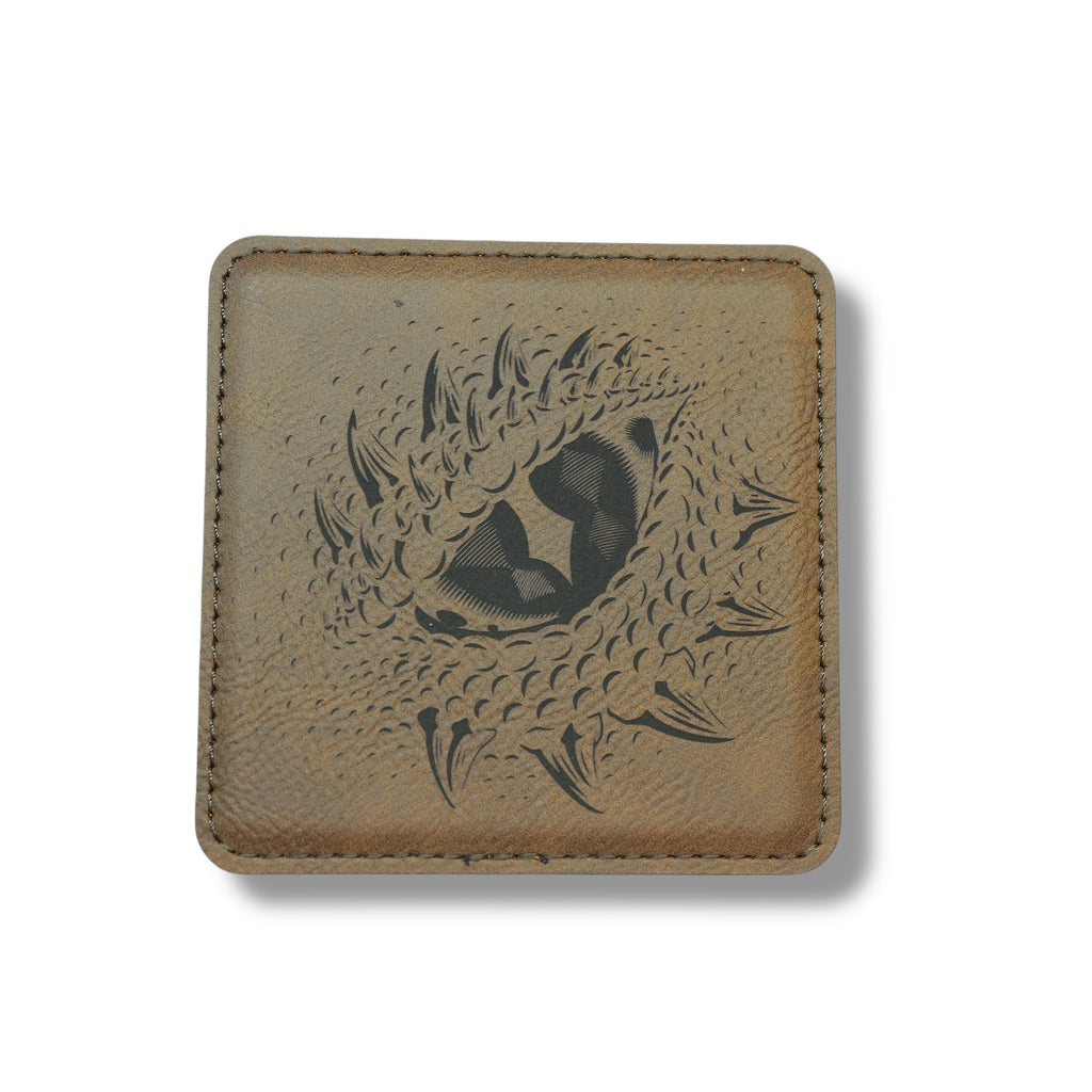 Coaster - Dragons Eye - SET OF 2 - Leather or Stitched Cork
