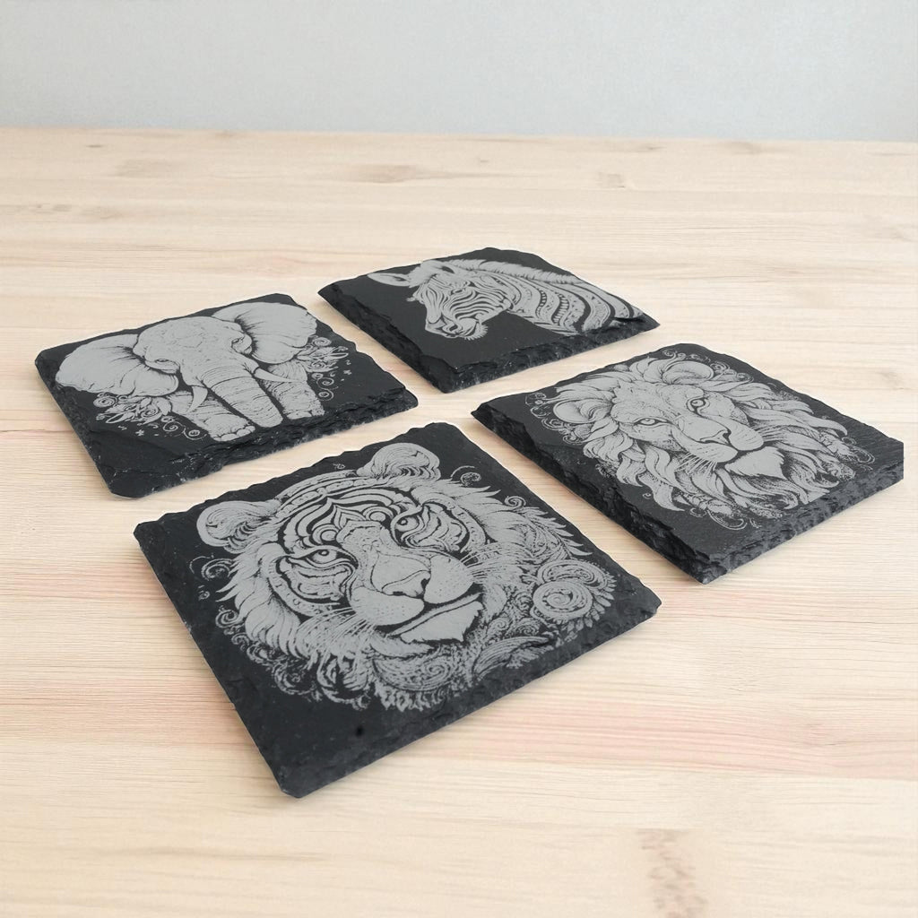 Coaster - Slate - Fancy Animals - SET OF 4