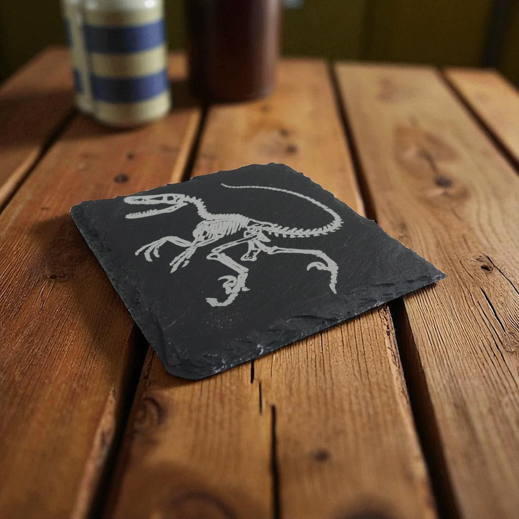 Coaster - Slate - Dinosaur Fossil - SET OF 2