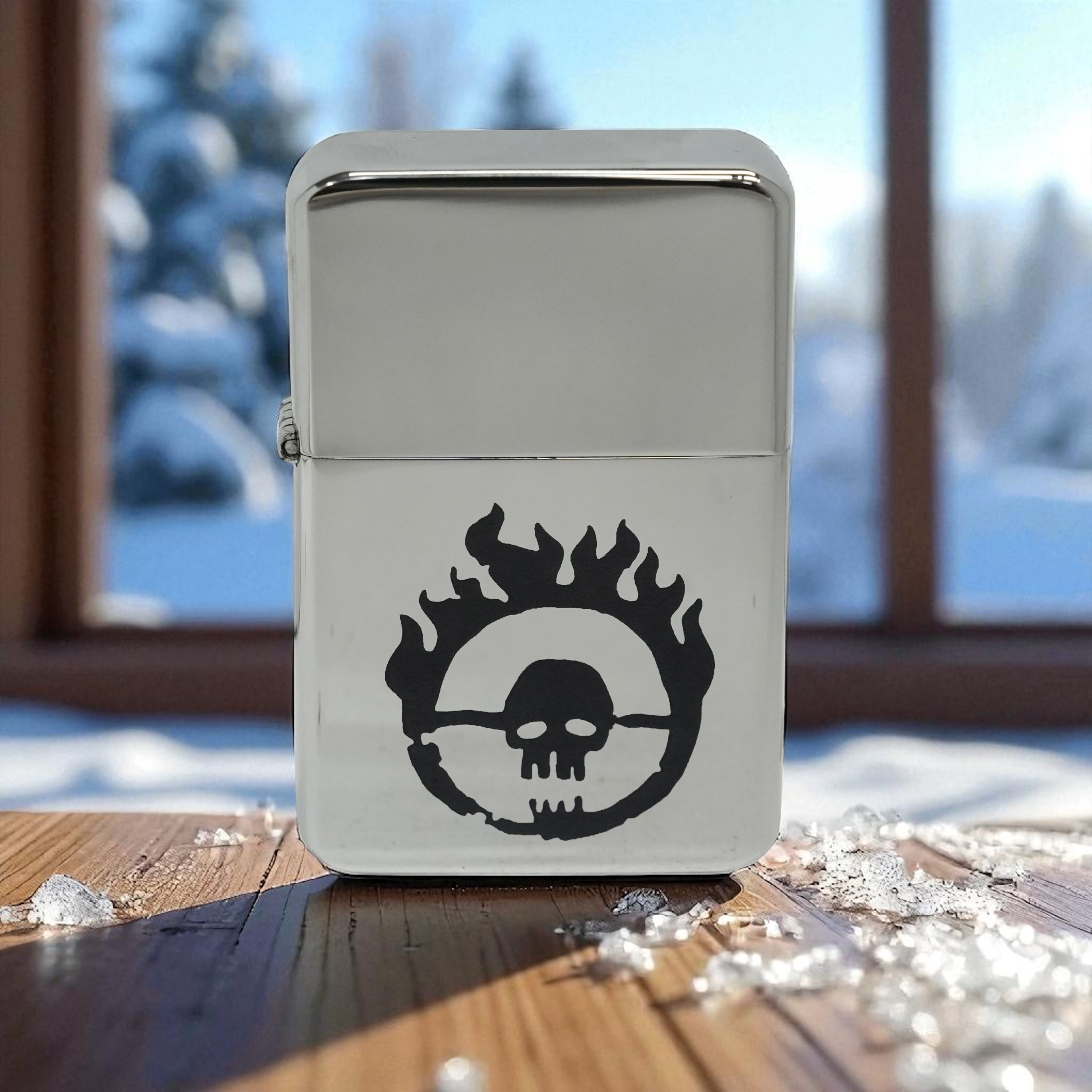 Lighter - Skull Branding High Polish Chrome