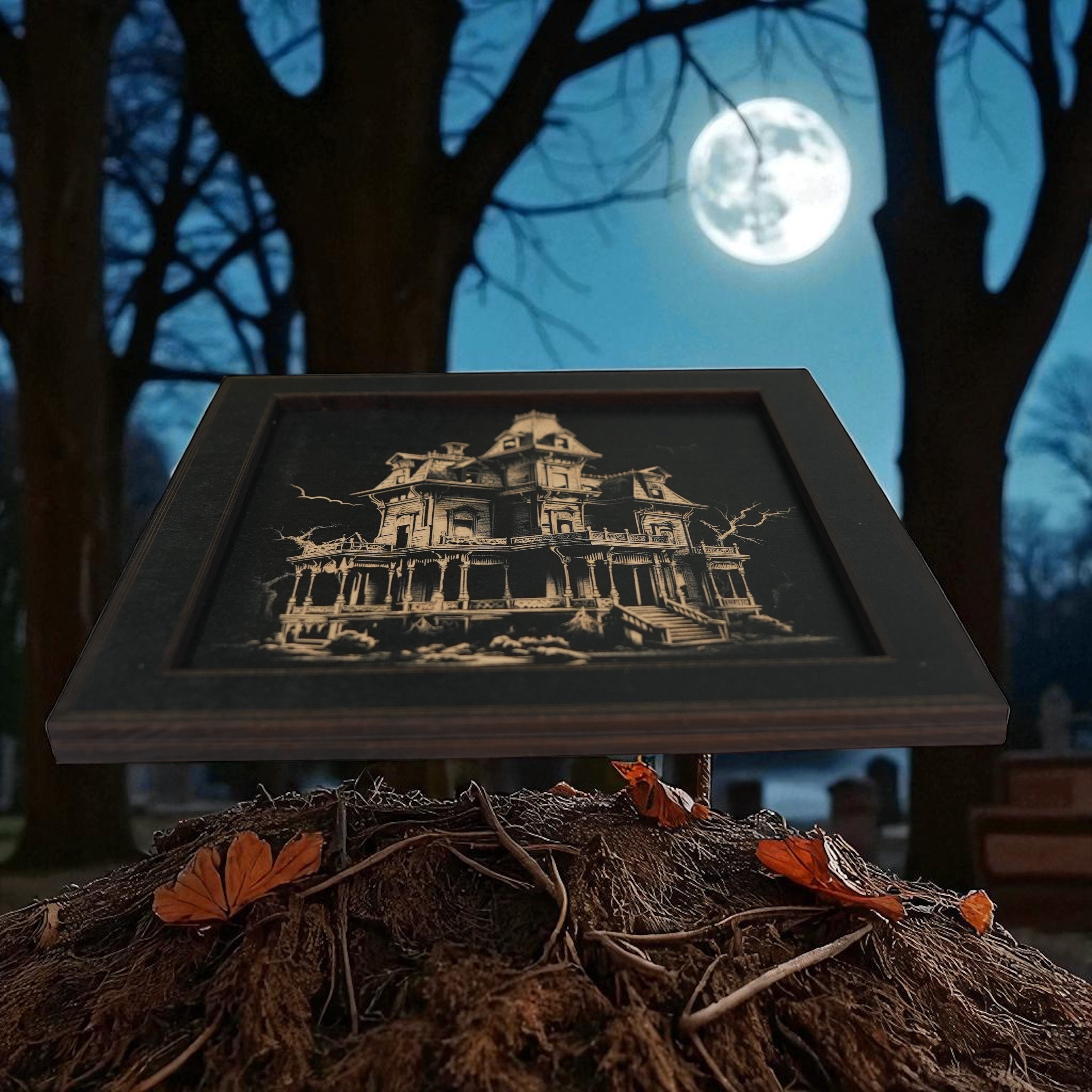 Framed Art - Haunted Mansion - Halloween