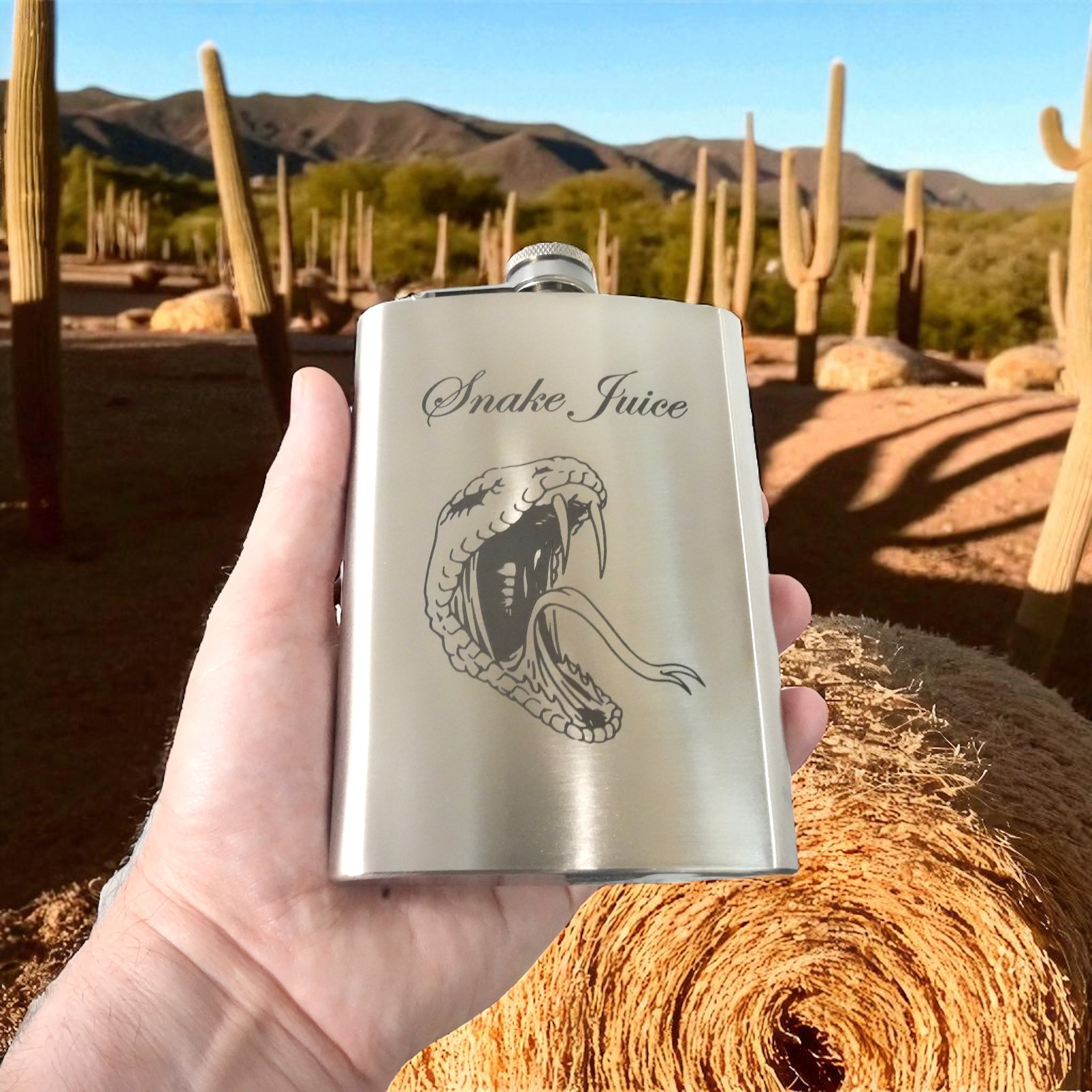 8oz Snake Juice Stainless Steel Flask