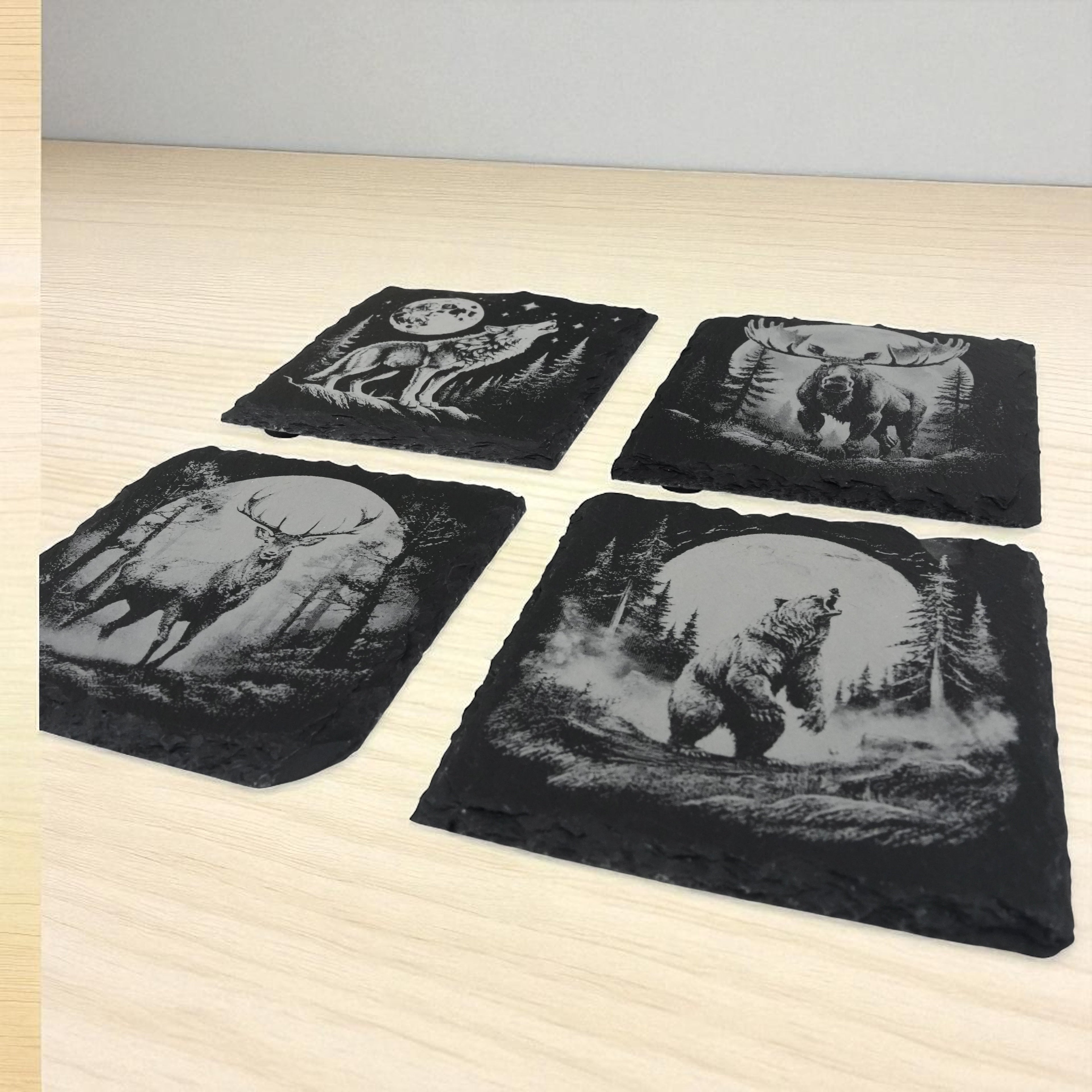 Coaster - Slate - Woods at Night - SET of 4