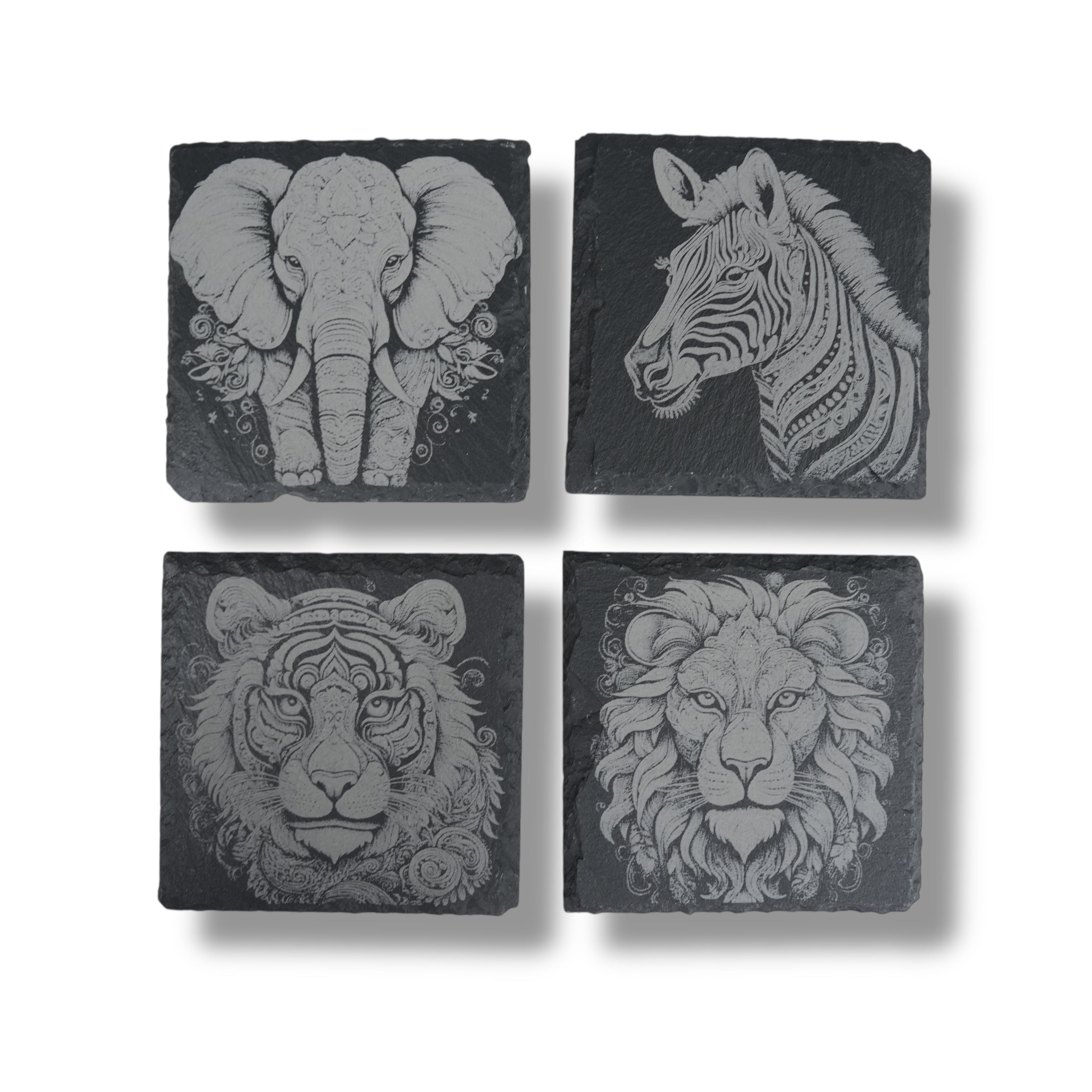 Coaster - Slate - Fancy Animals - SET OF 4