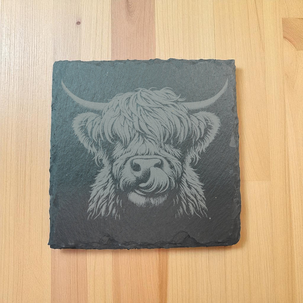 Coaster - Slate - Highland Cow - SET OF 2