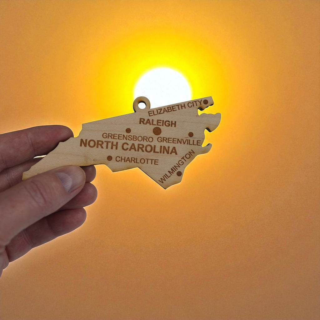 Ornament - CUSTOM - North Carolina State with Cities