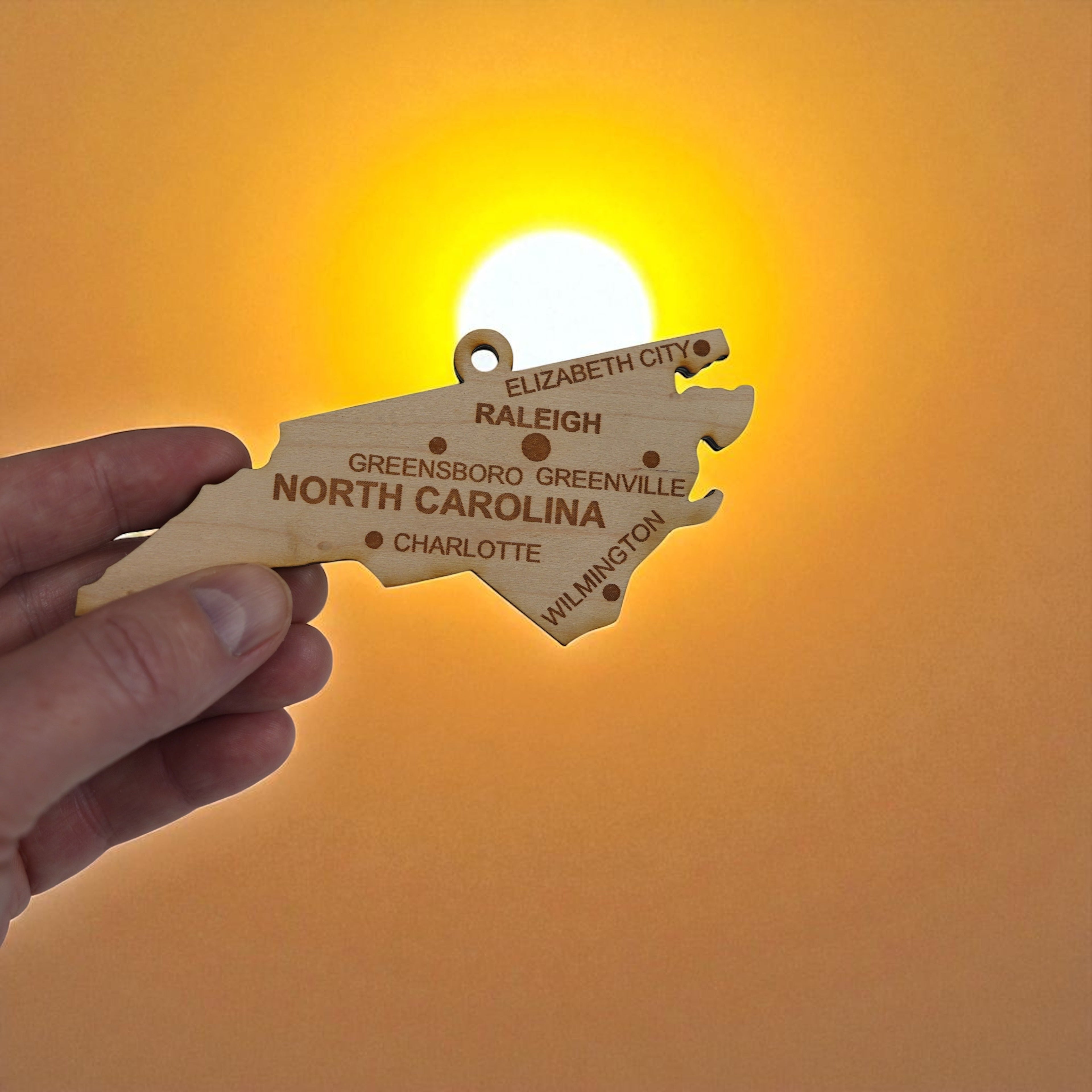 Ornament - CUSTOM - North Carolina State with Cities