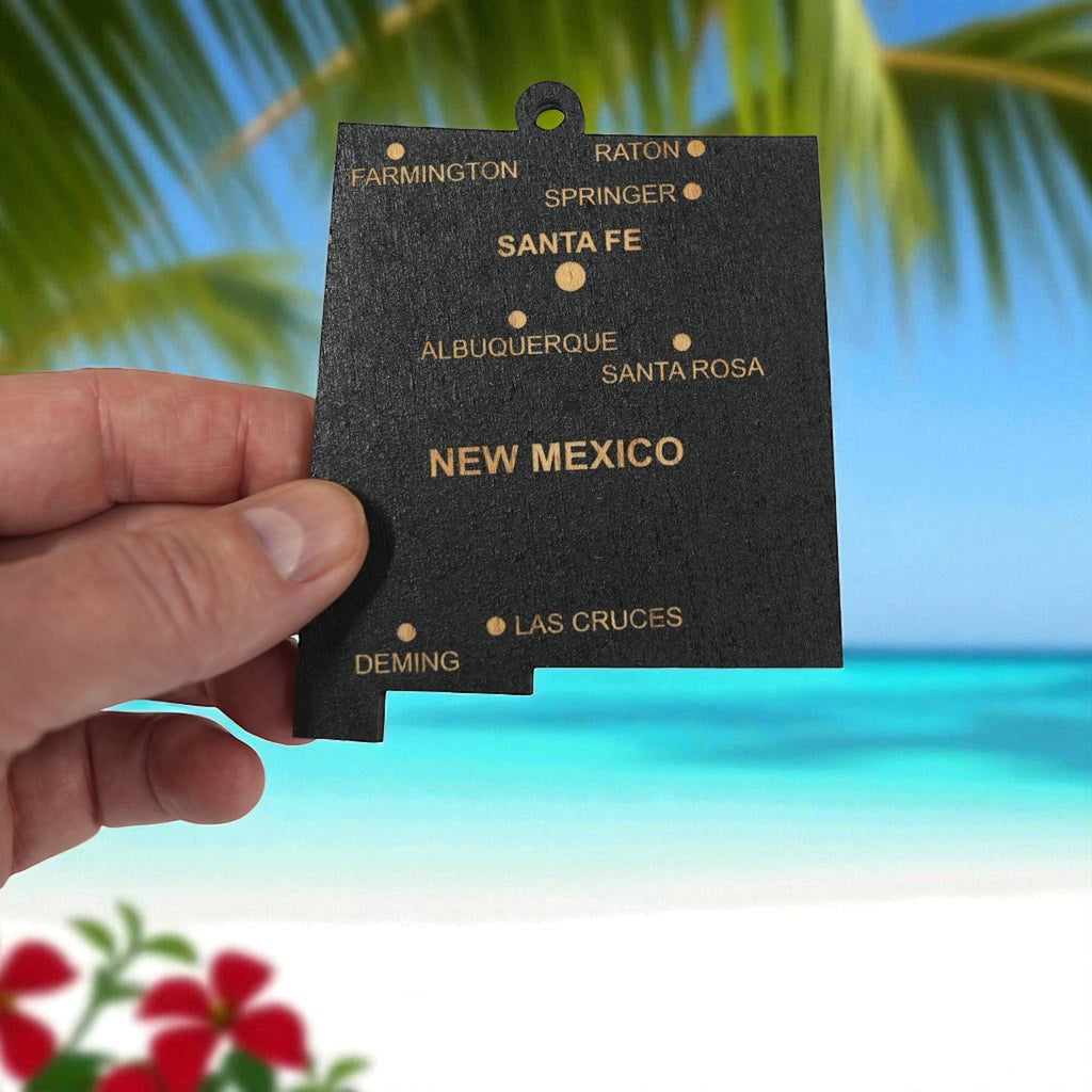 Ornament - CUSTOM - New Mexico State with Cities