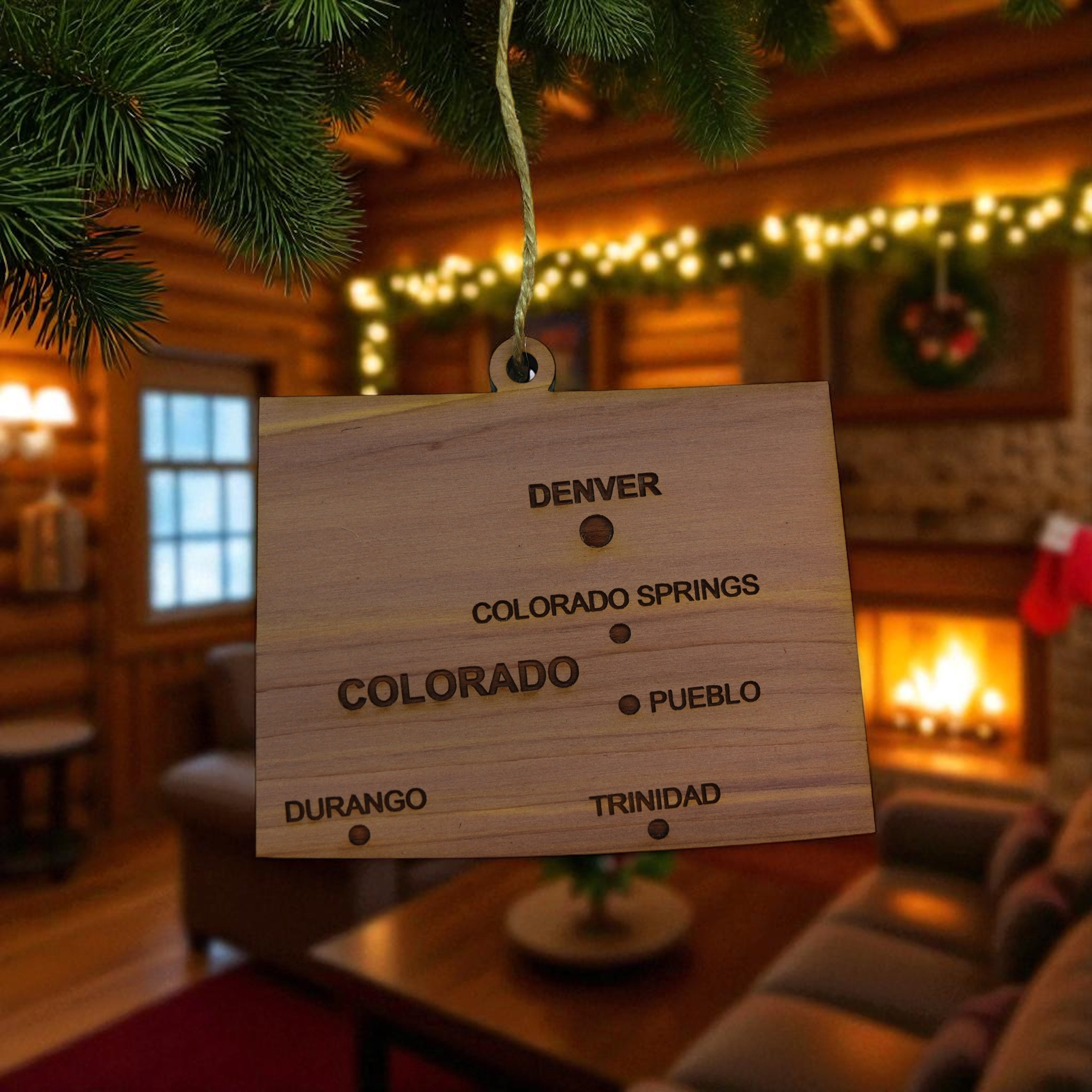 Ornament - CUSTOM - Colorado State with Cities