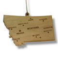 Ornament - CUSTOM - Montana State with Cities