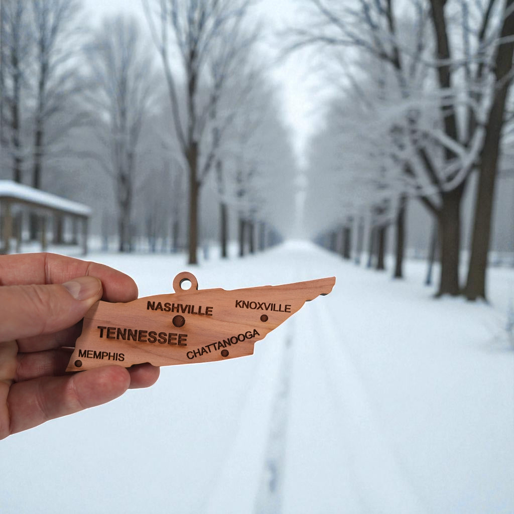 Ornament - CUSTOM - Tennessee State with Cities