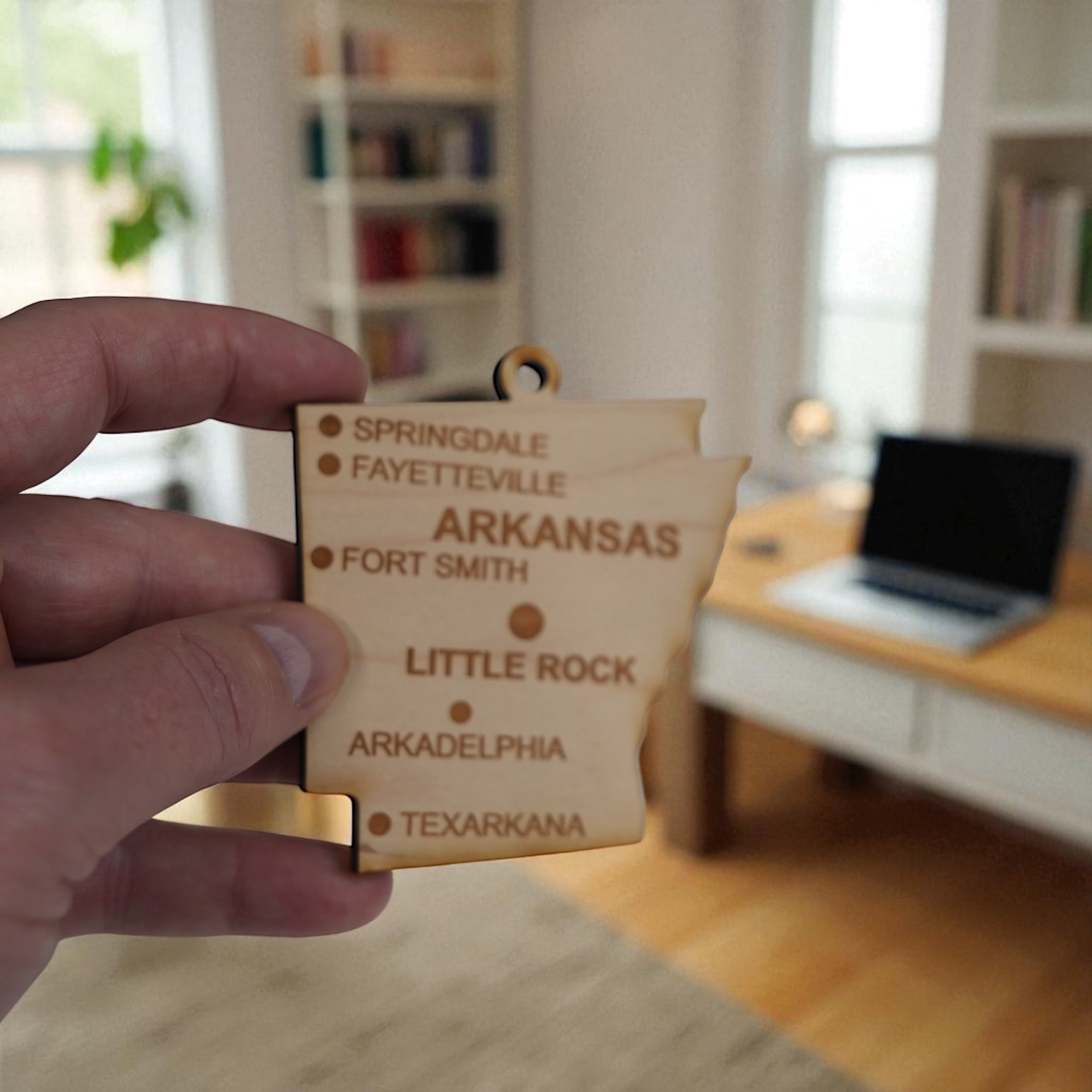 Ornament - CUSTOM - Arkansas State with Cities