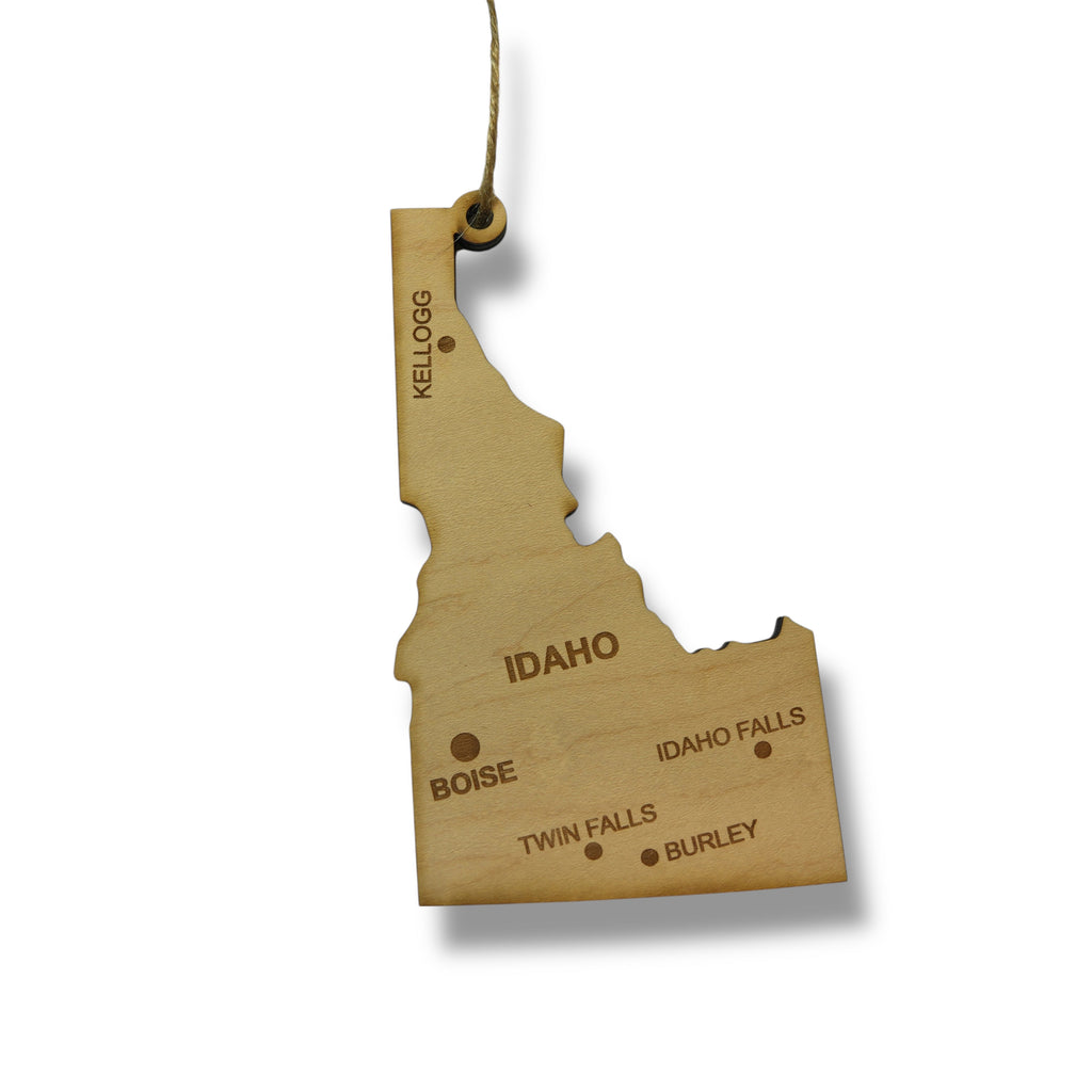 Ornament - CUSTOM - Idaho State with Cities