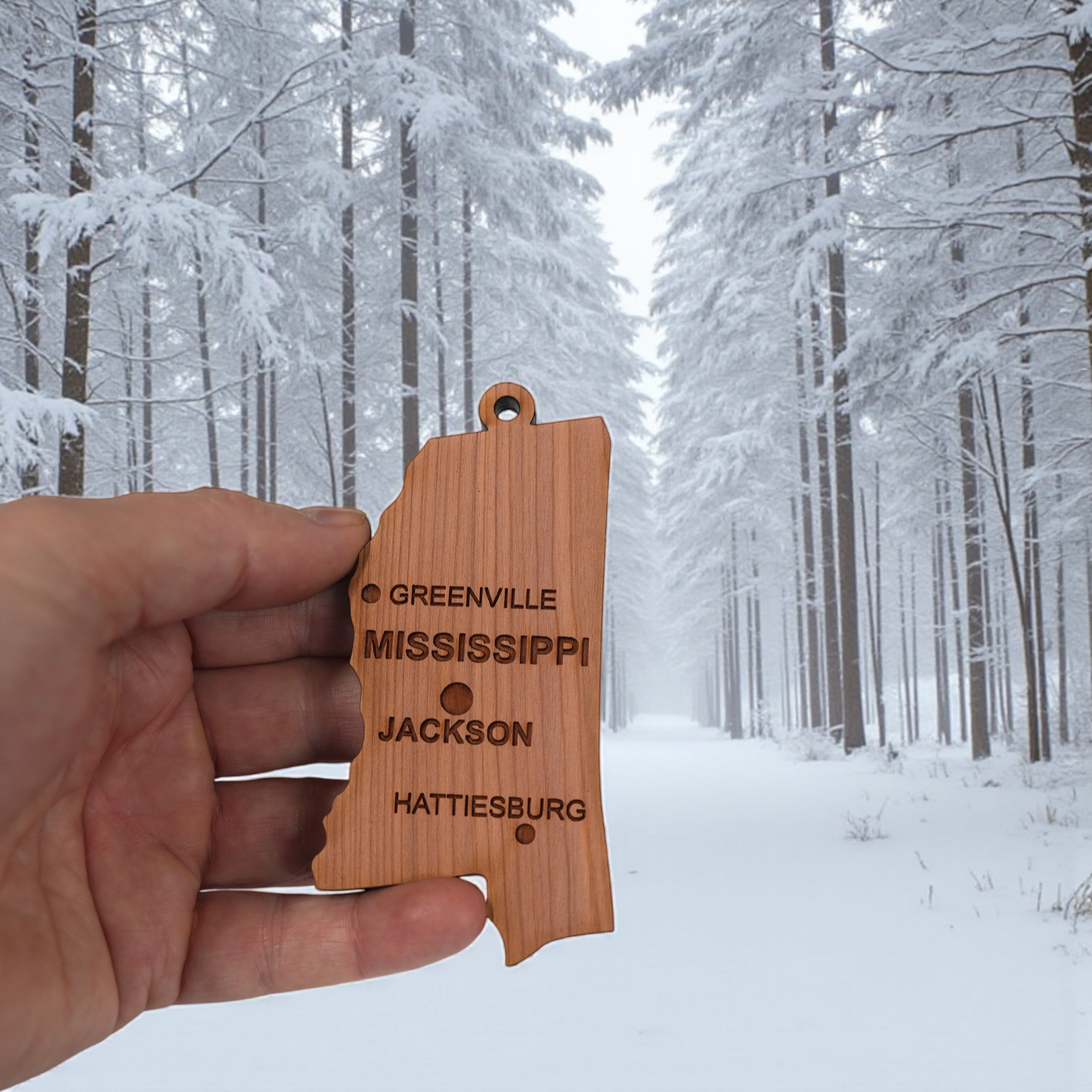 Ornament - CUSTOM - Mississippi State with Cities
