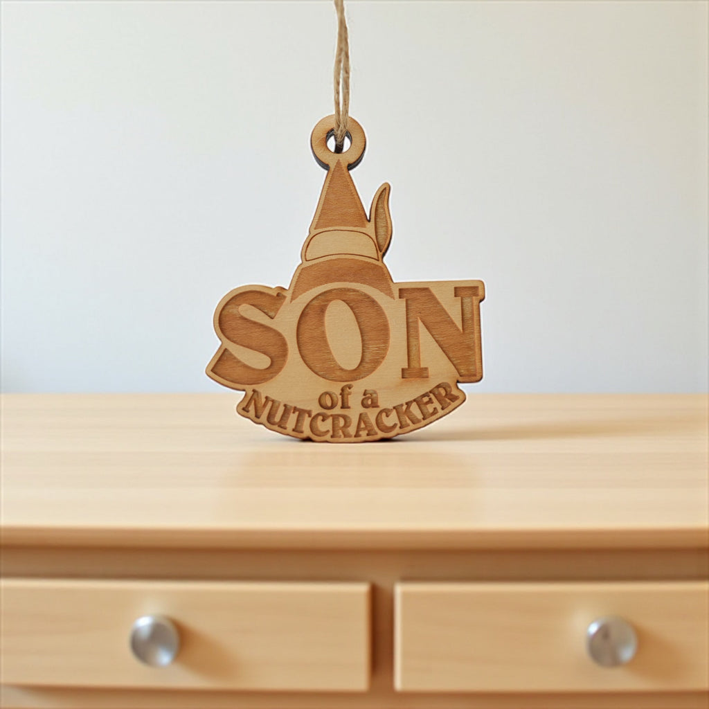 Ornament - Son of a Nutcracker - Raw Wood 3x3in