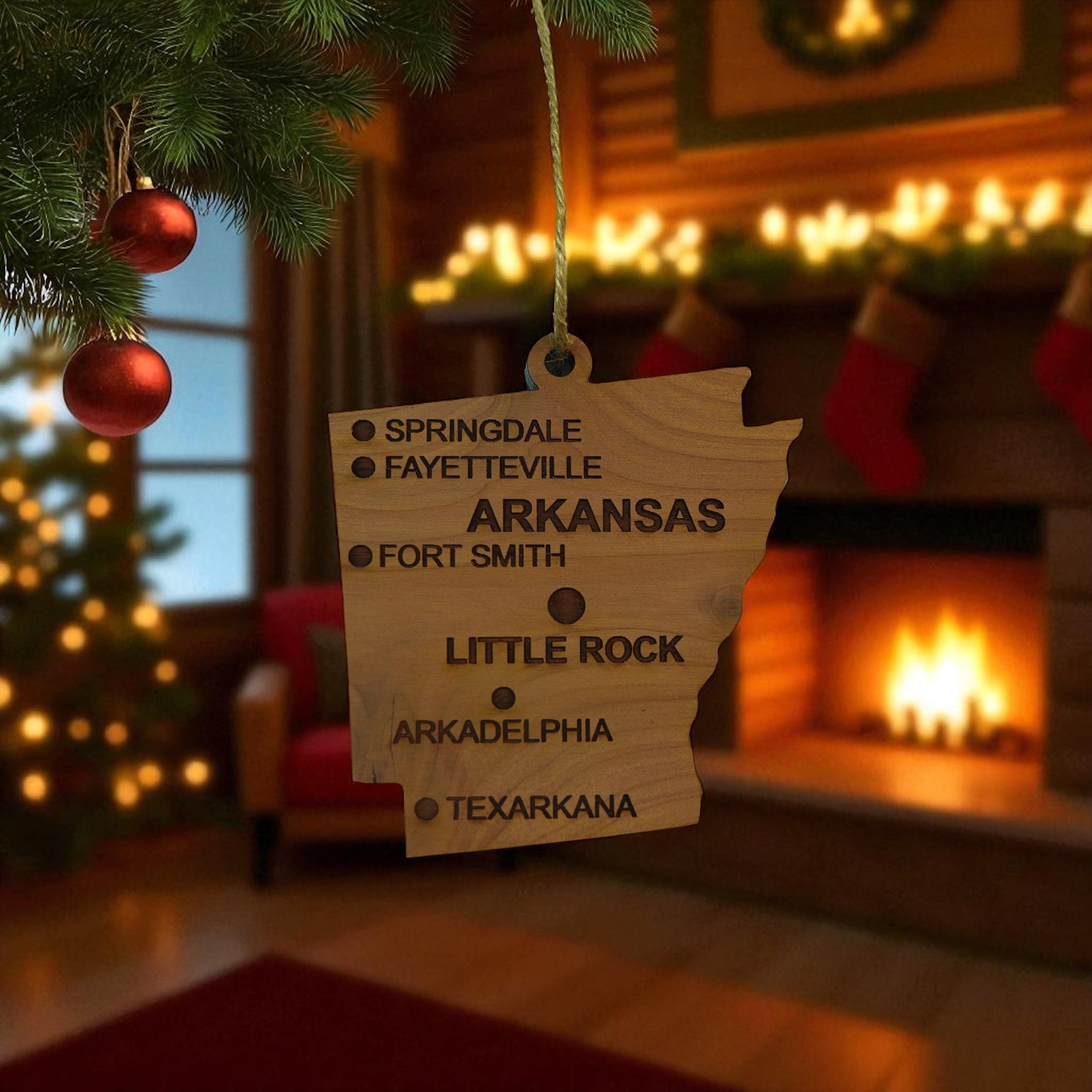Ornament - CUSTOM - Arizona State with Cities