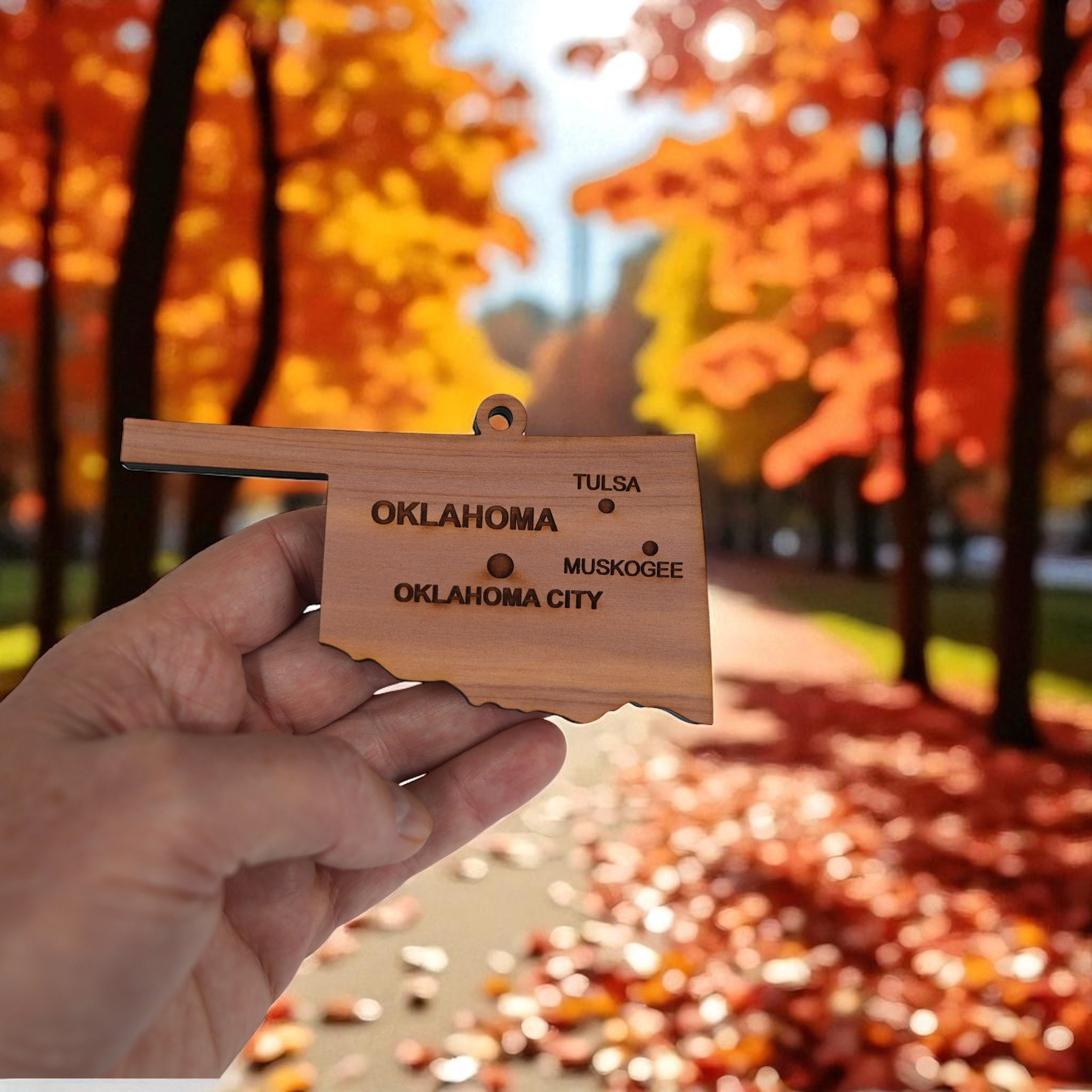 Ornament - CUSTOM - Oklahoma State with Cities
