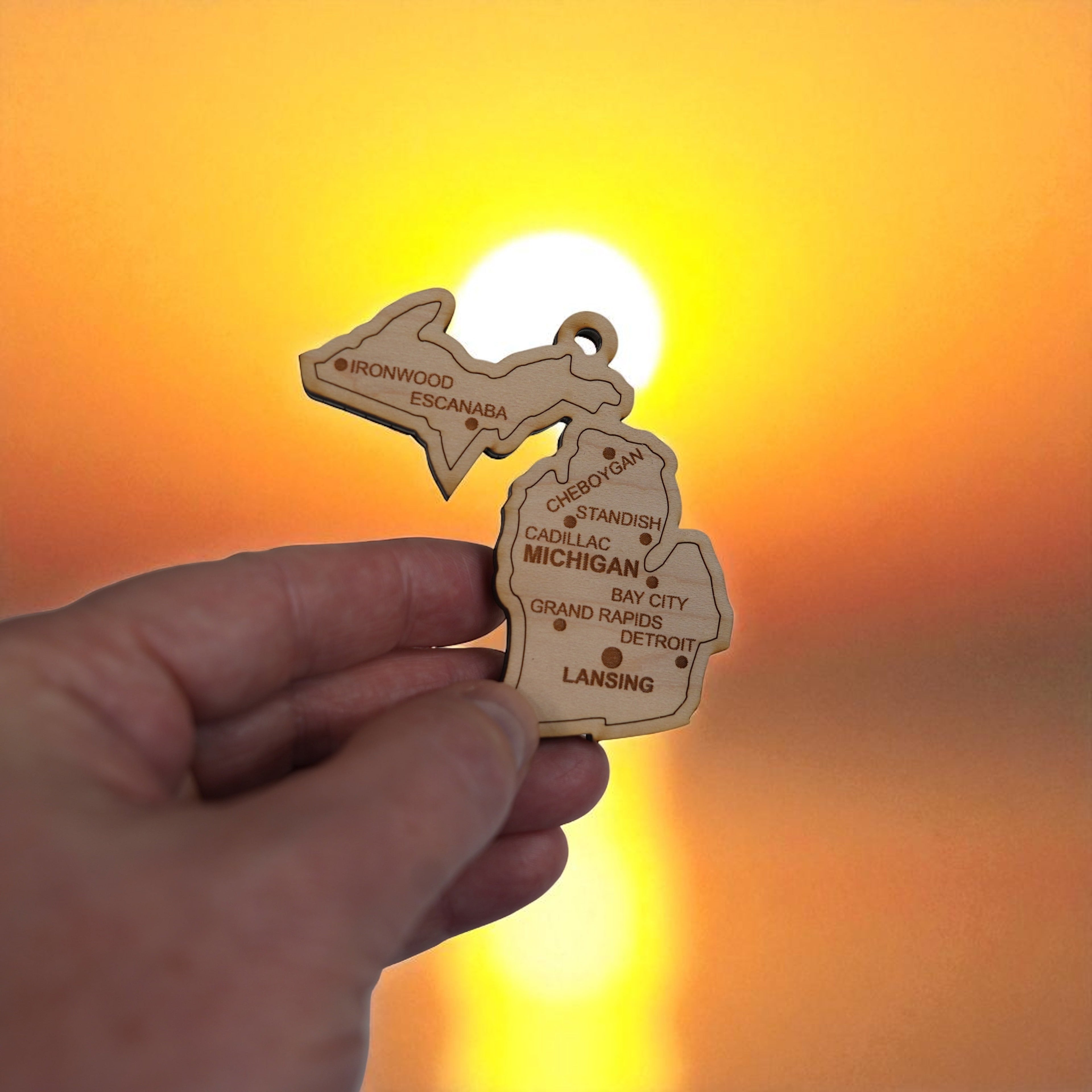 Ornament - CUSTOM - Michigan State with Cities