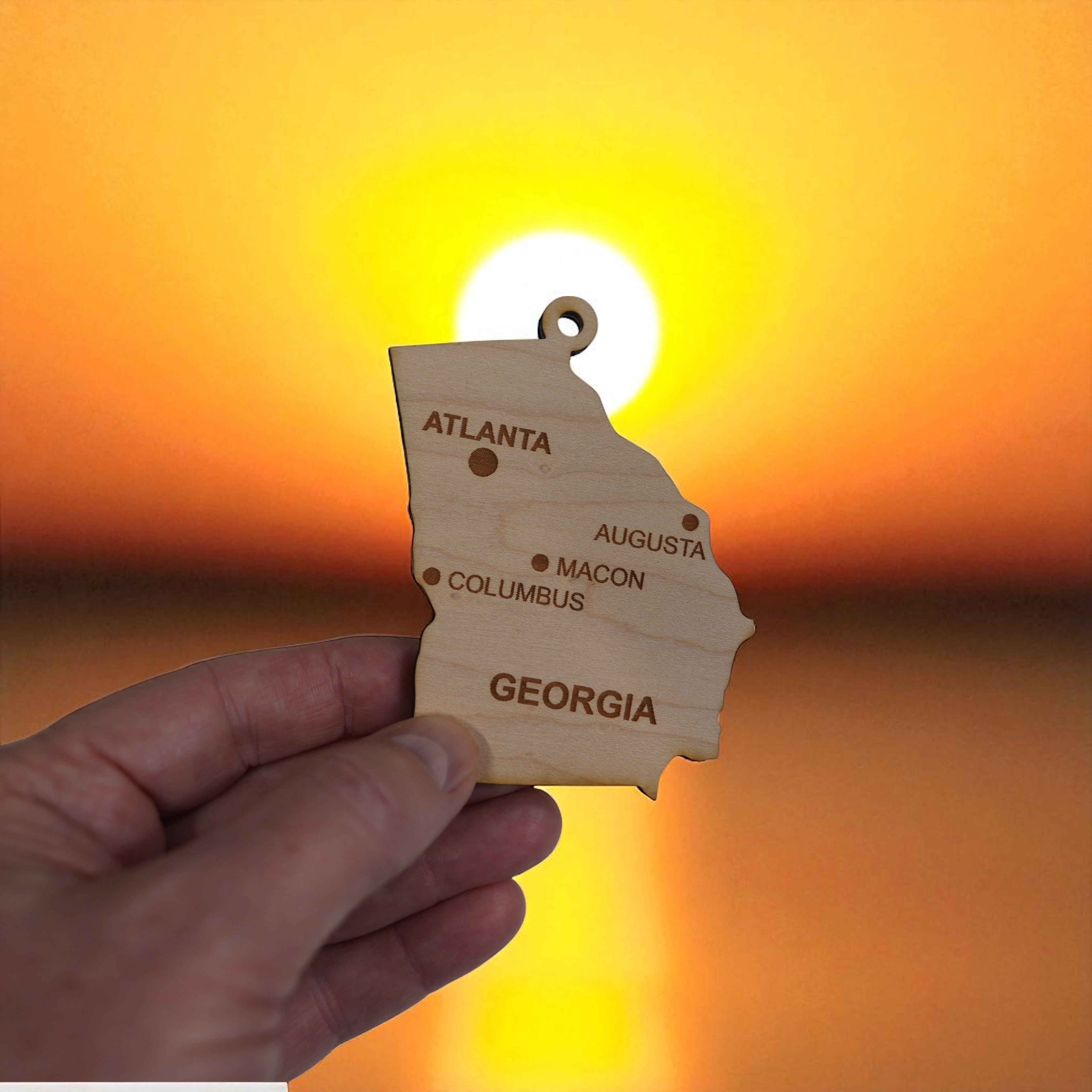 Ornament - CUSTOM - Georgia State with Cities