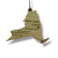 Ornament - CUSTOM - New York State with Cities