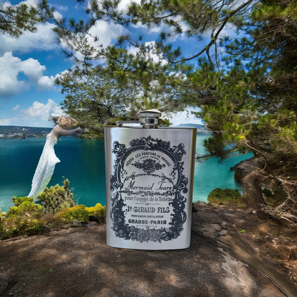 8oz Mermaid Tears Stainless Steel Flask